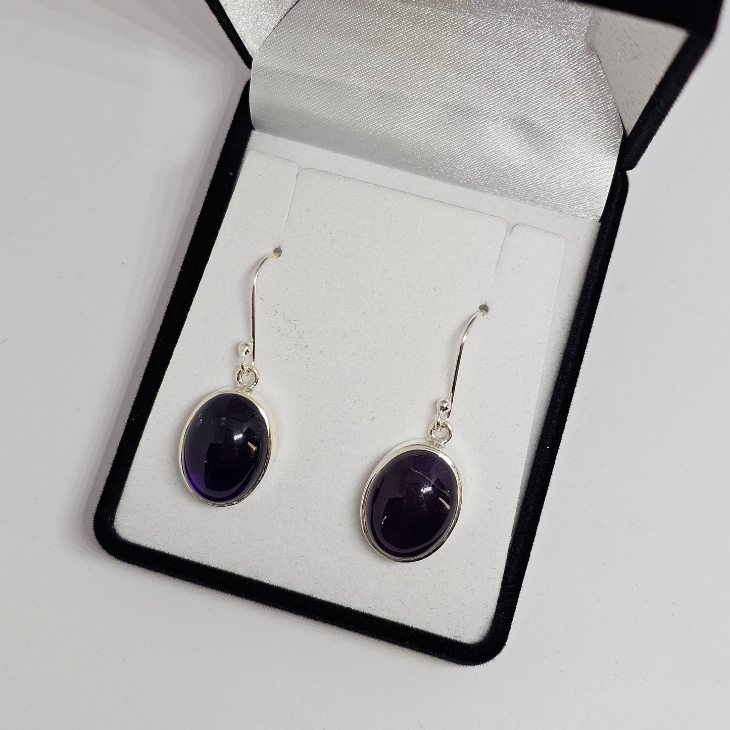 Amethyst Sterling Silver Earrings - Rivendell Shop