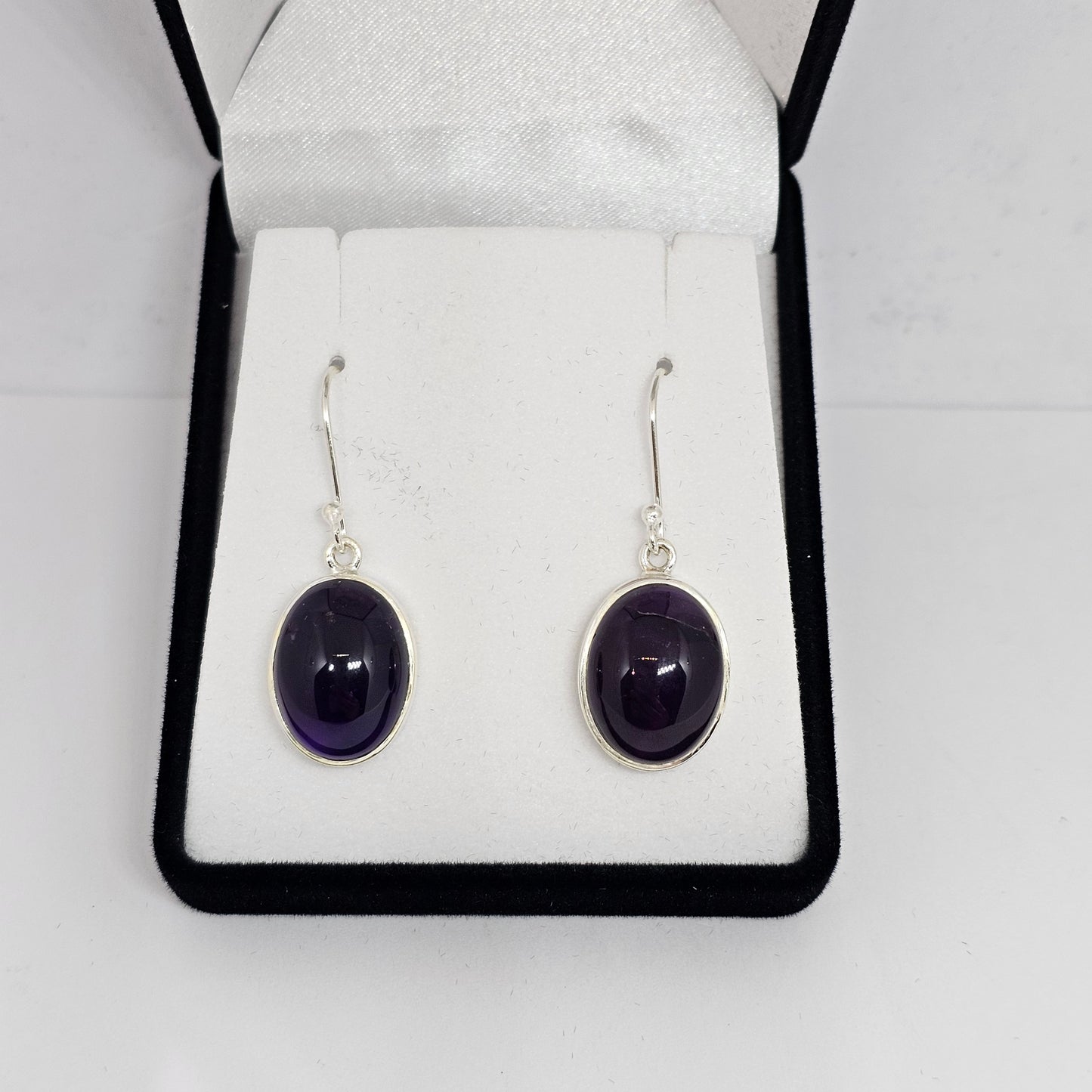Amethyst Sterling Silver Earrings - Rivendell Shop