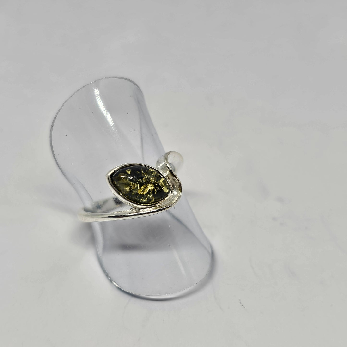 Amber Sterling Silver Ring - Rivendell Shop