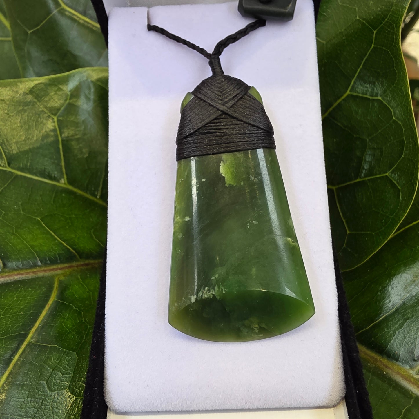 Greenstone Toki Pendant 65x35 mm - Rivendell Shop