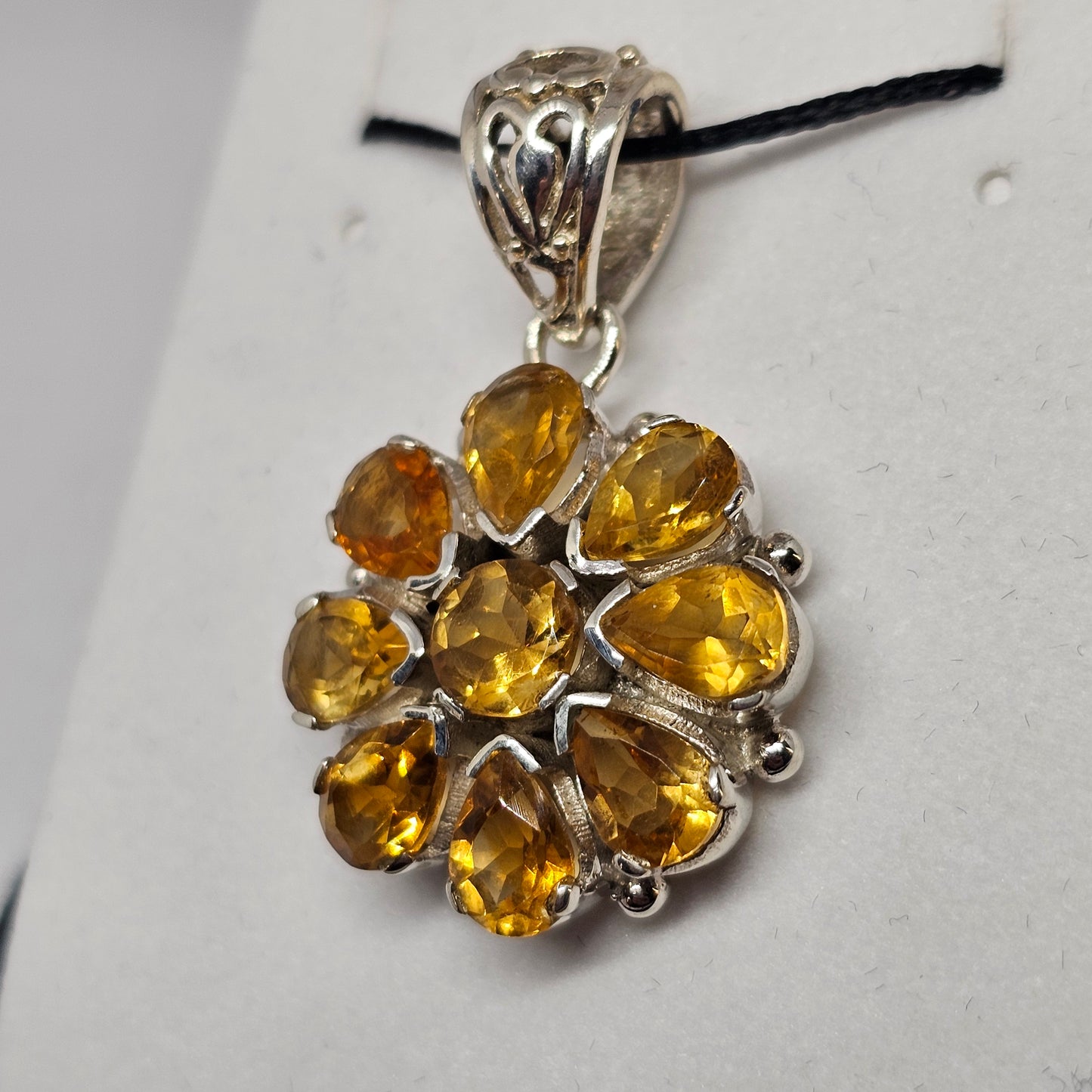 Citrine Sterling Silver Pendant - Rivendell Shop
