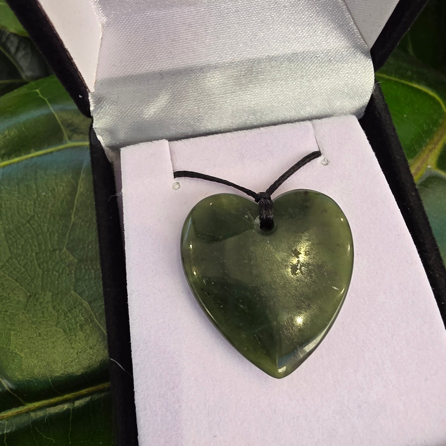 Heart Greenstone Pendant