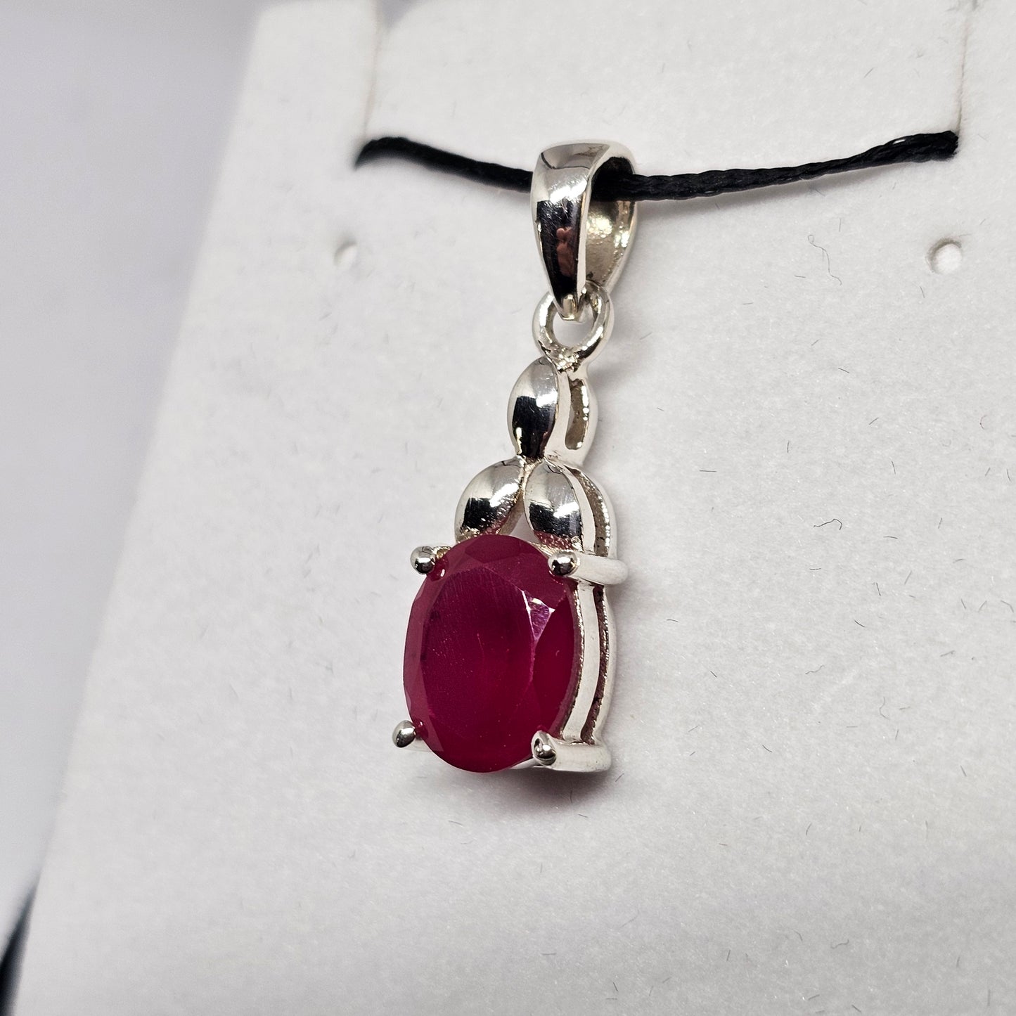Ruby Sterling Silver Pendant - Rivendell Shop
