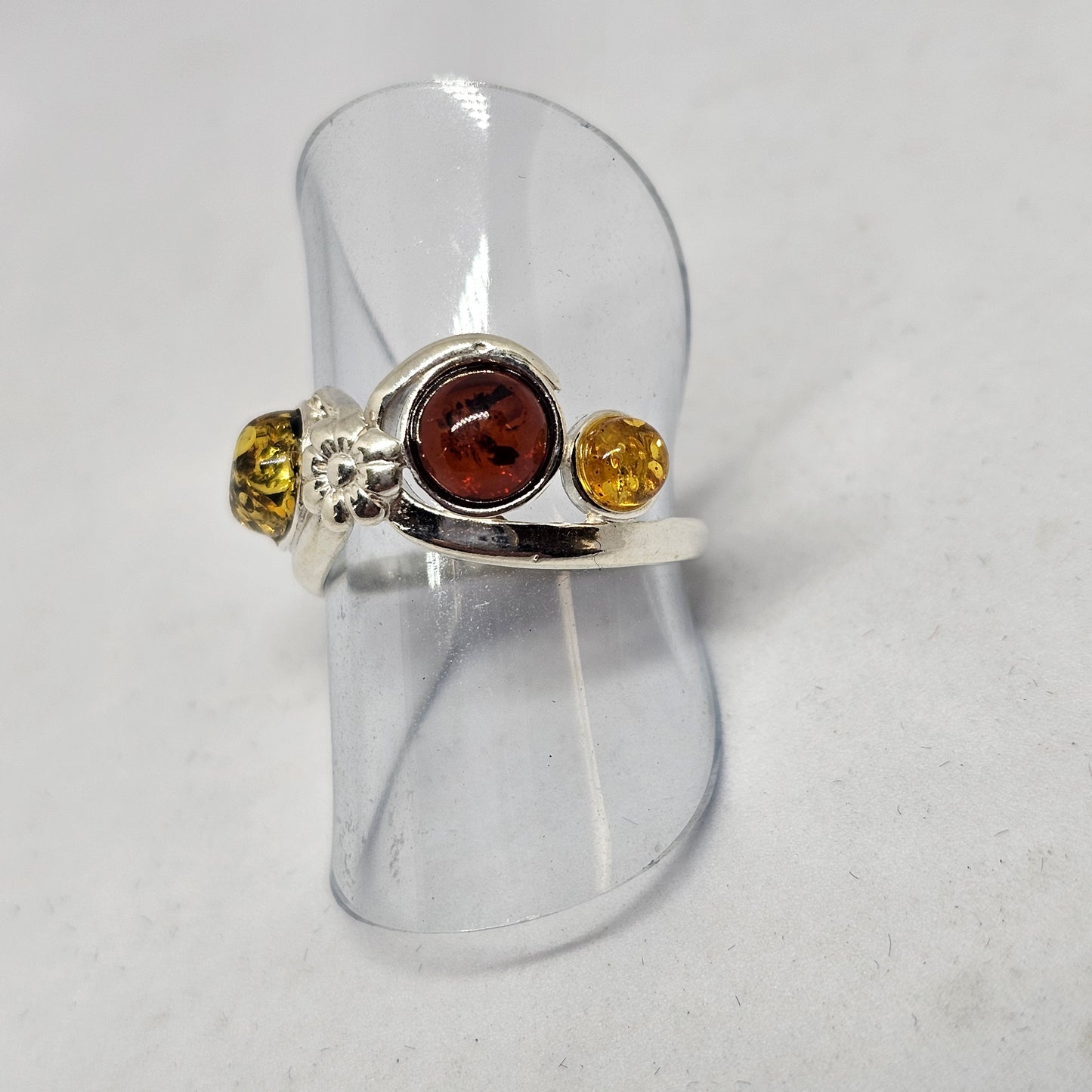 Amber Flower Ring - Rivendell Shop