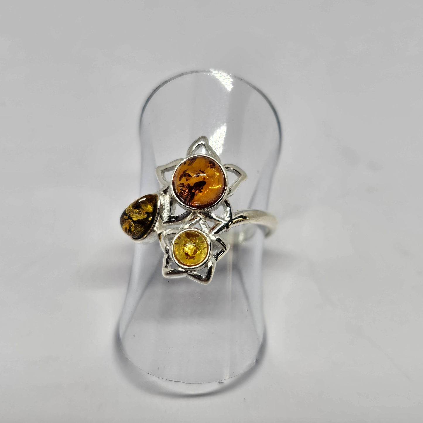 Amber Sterling Silver Ring - Rivendell Shop