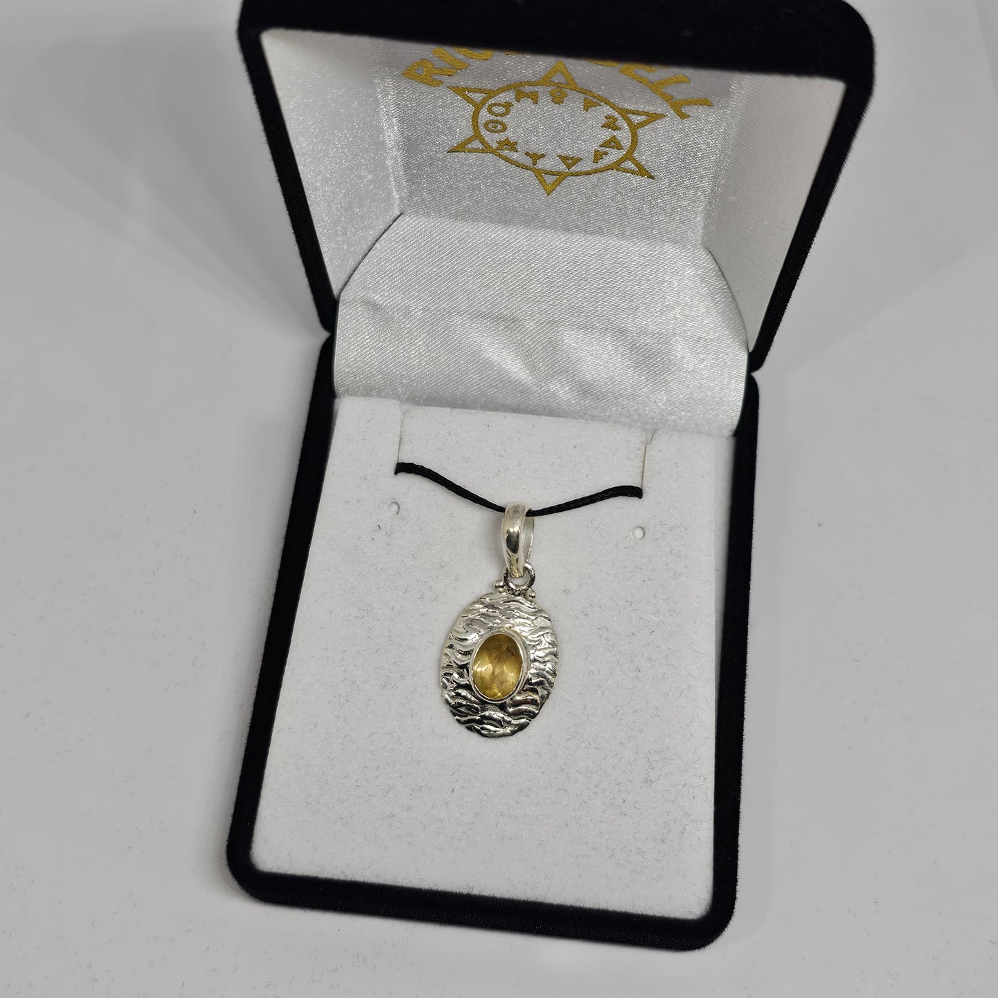 Citrine Sterling Silver Pendant - Rivendell Shop