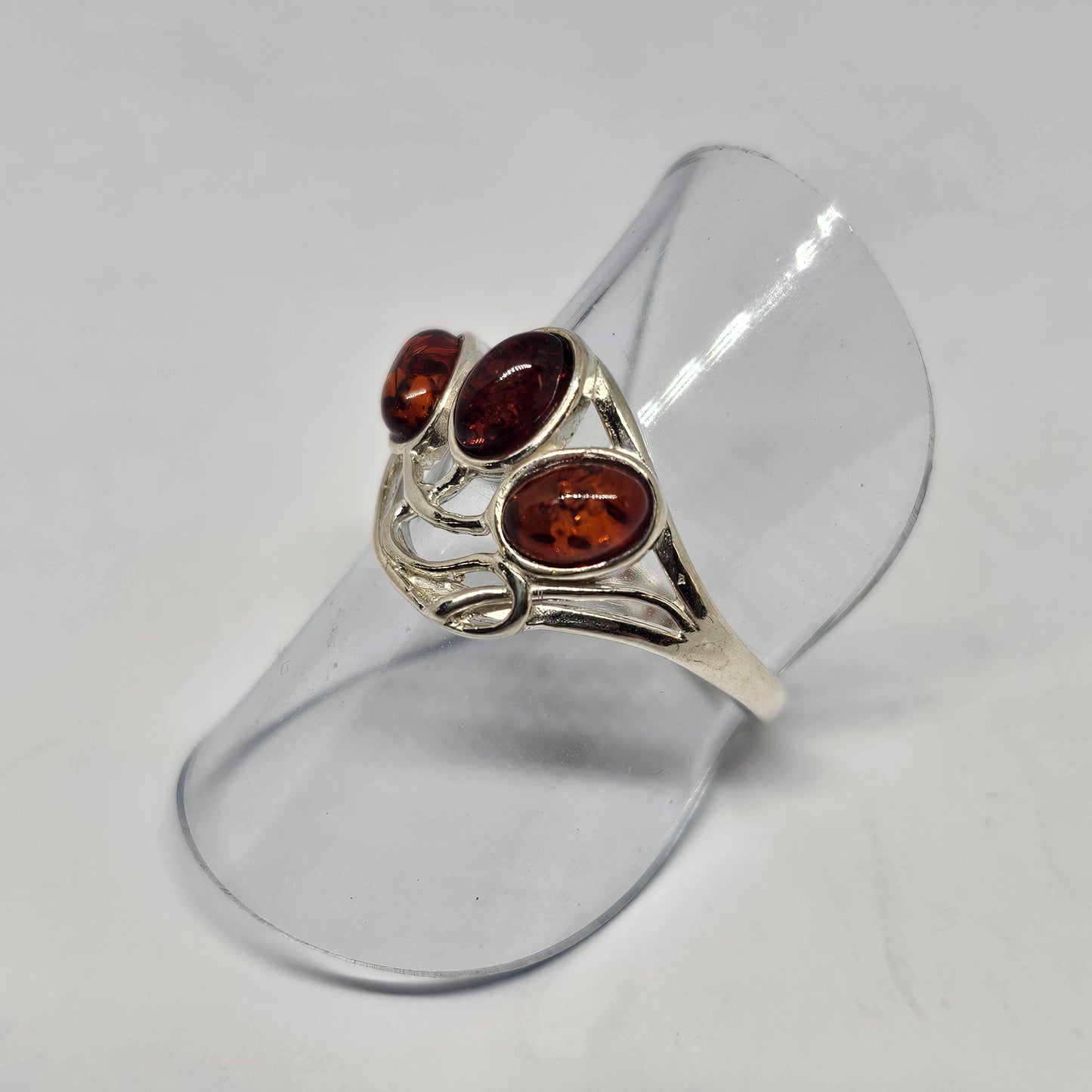 Amber Sterling Silver Ring - Rivendell Shop