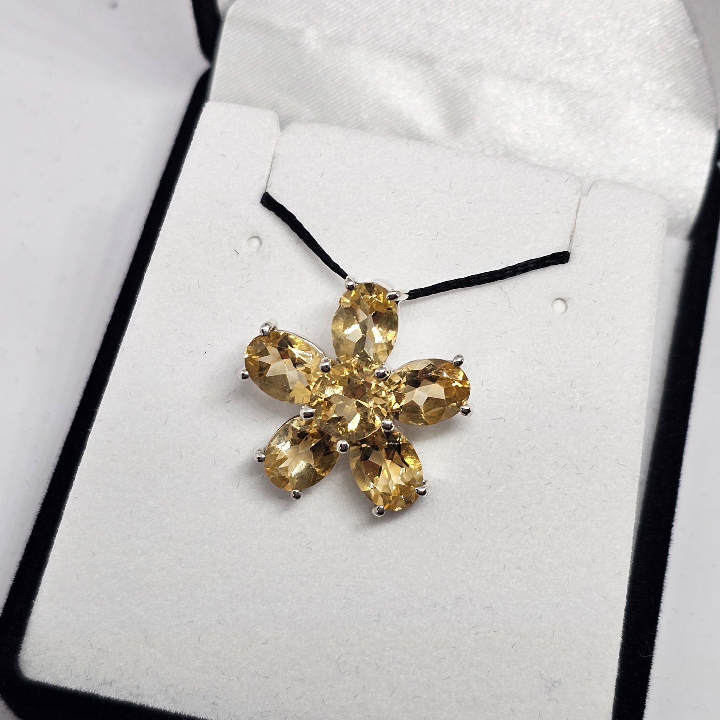Citrine Sterling Silver Pendant - Rivendell Shop