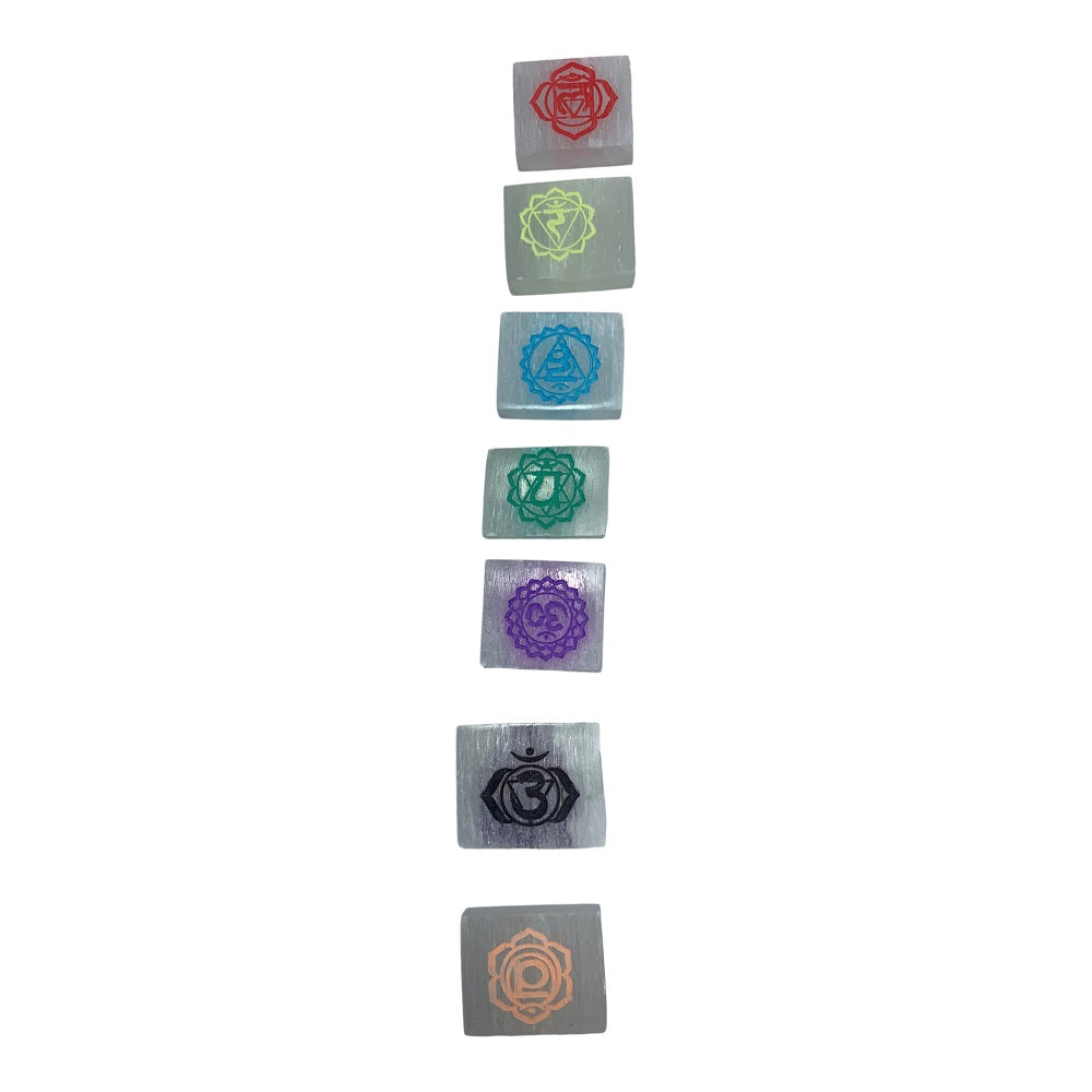 Selenite Chakra Mini Charging Plates (Chosen intuitively) - Rivendell Shop