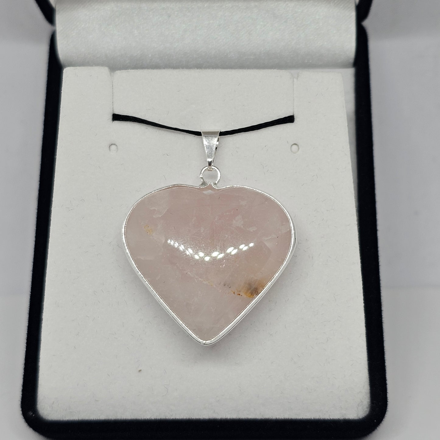 Rose Quartz Heart Pendant - Rivendell Shop