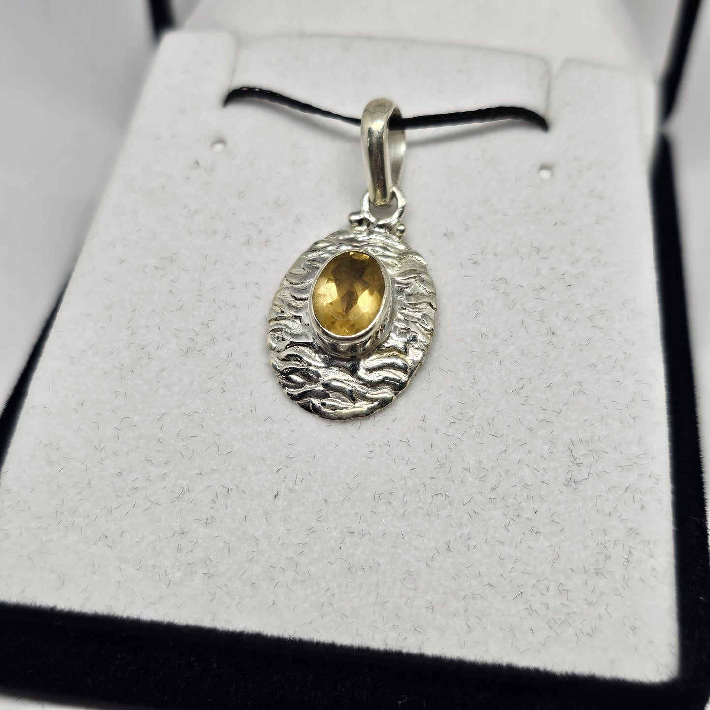 Citrine Sterling Silver Pendant - Rivendell Shop