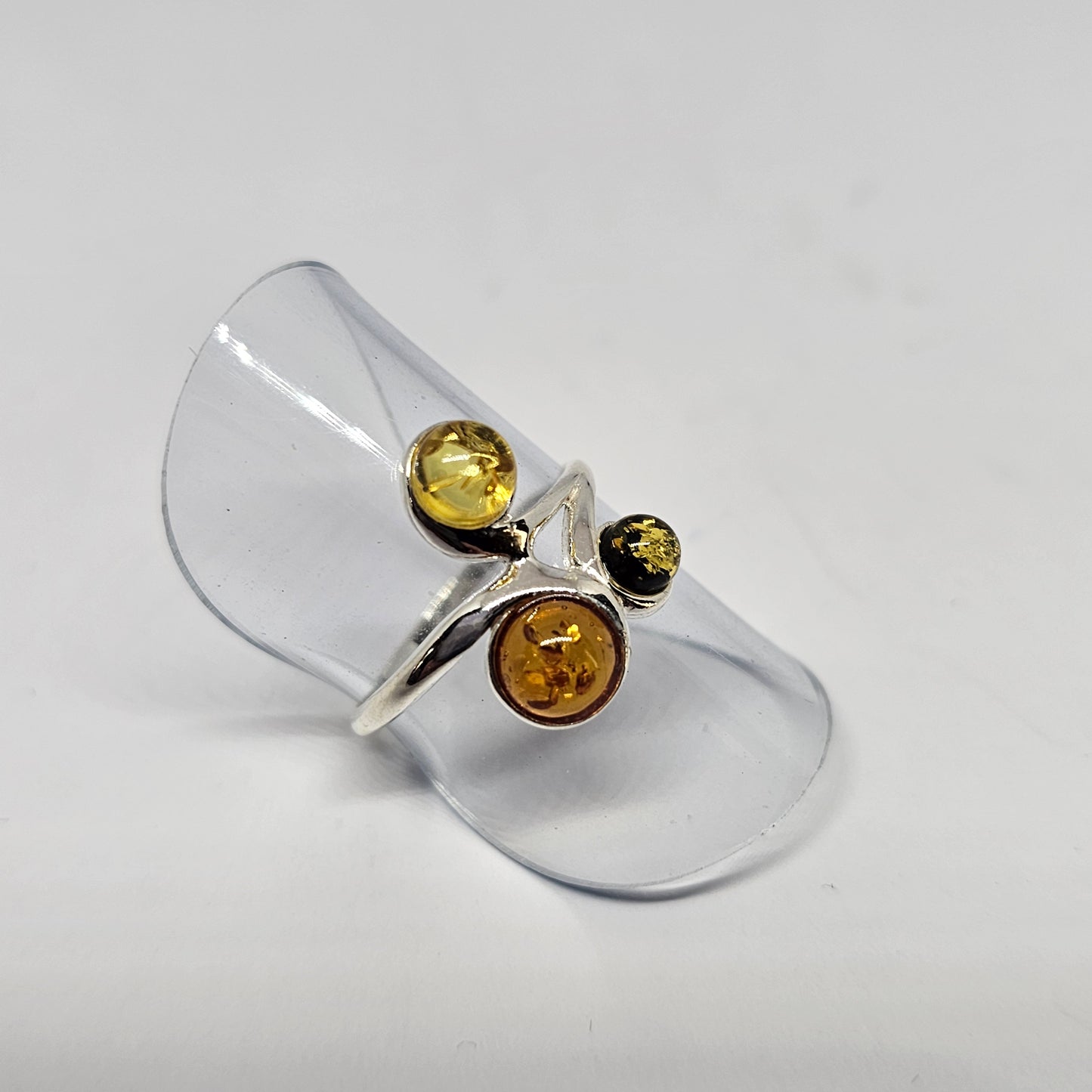 Amber Sterling Silver Ring - Rivendell Shop