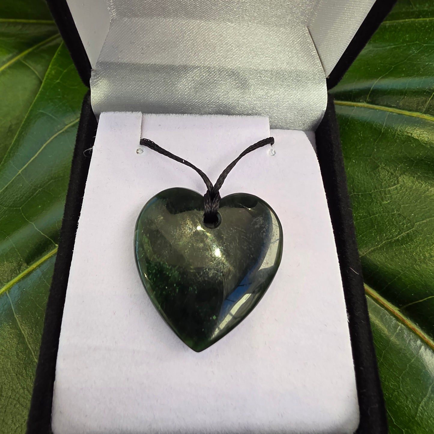 Heart Greenstone Pendant