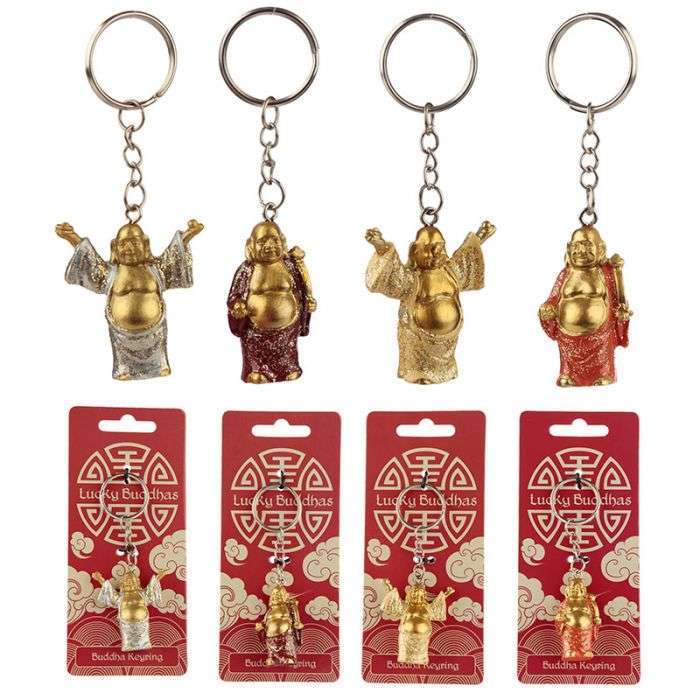 Lucky Buddha Glitter Keyring - Rivendell Shop