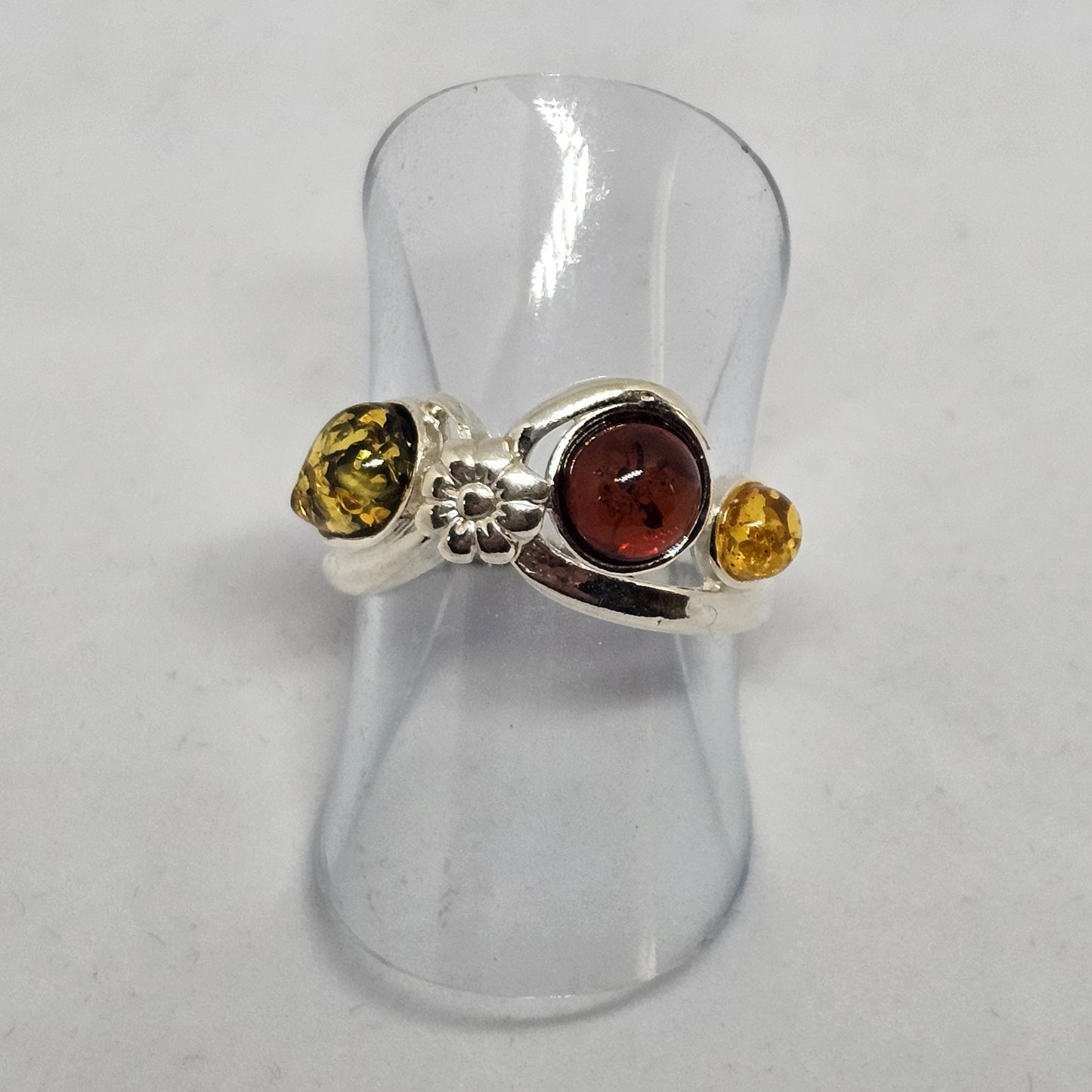 Amber Flower Ring - Rivendell Shop