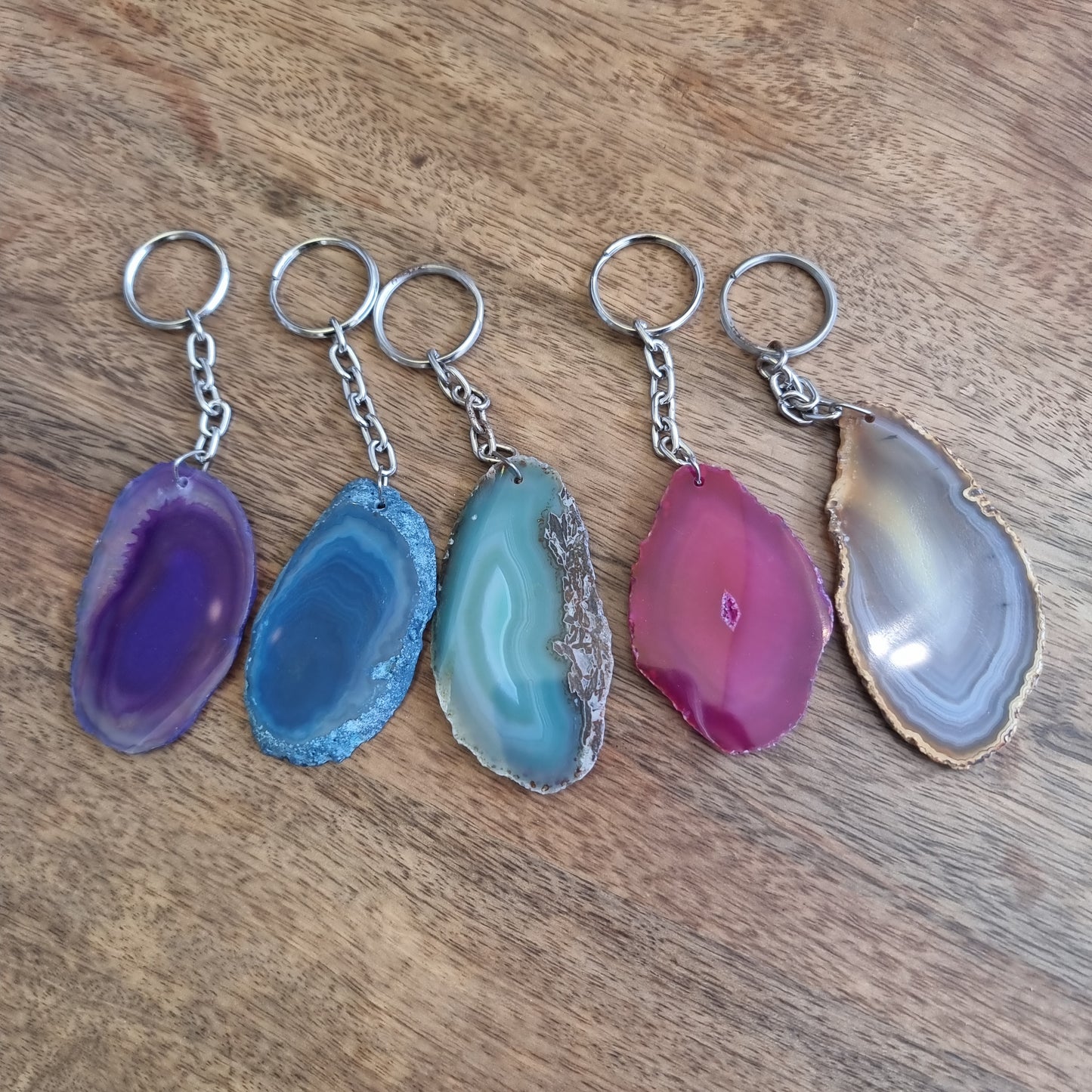 Agate slab keychains - ASSORTED - Rivendell Shop