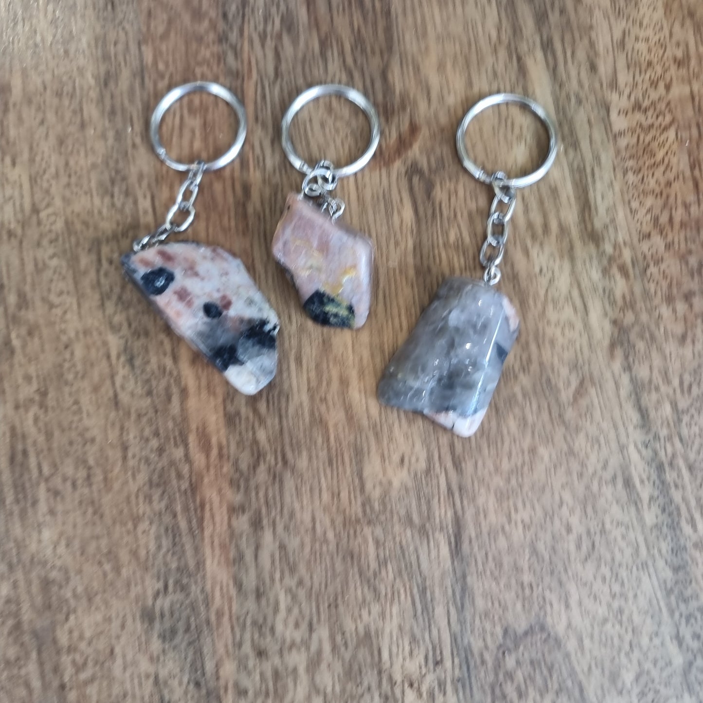 Peach moonstone keychain - ASSORTED - Rivendell Shop