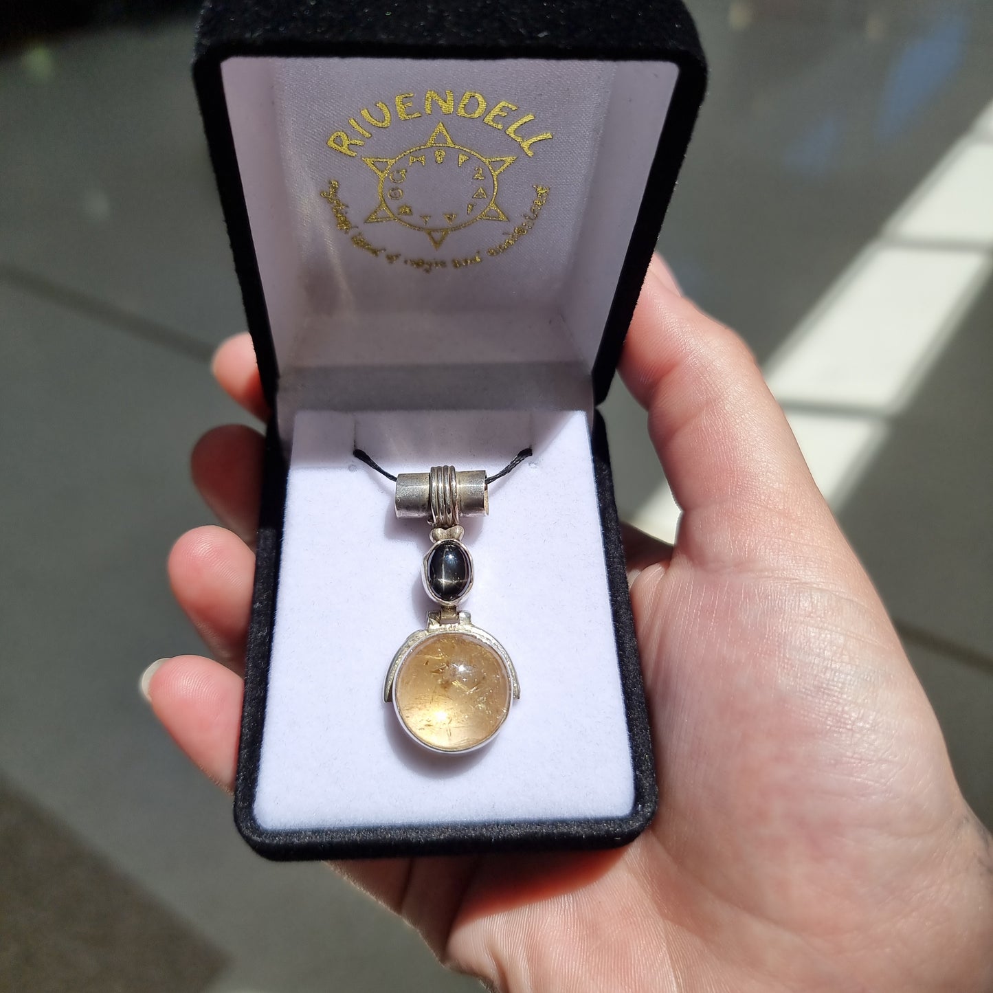 Rutilated quartz pendant - Rivendell Shop