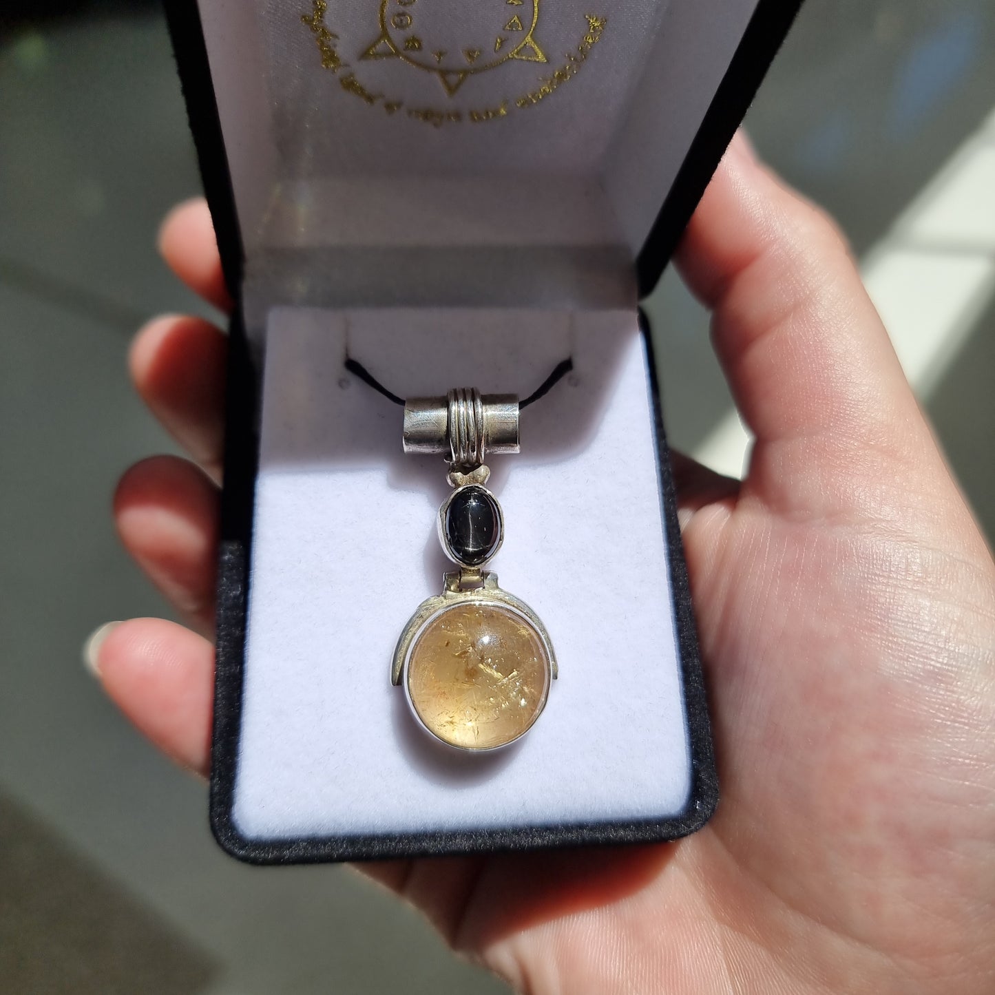 Rutilated quartz pendant - Rivendell Shop