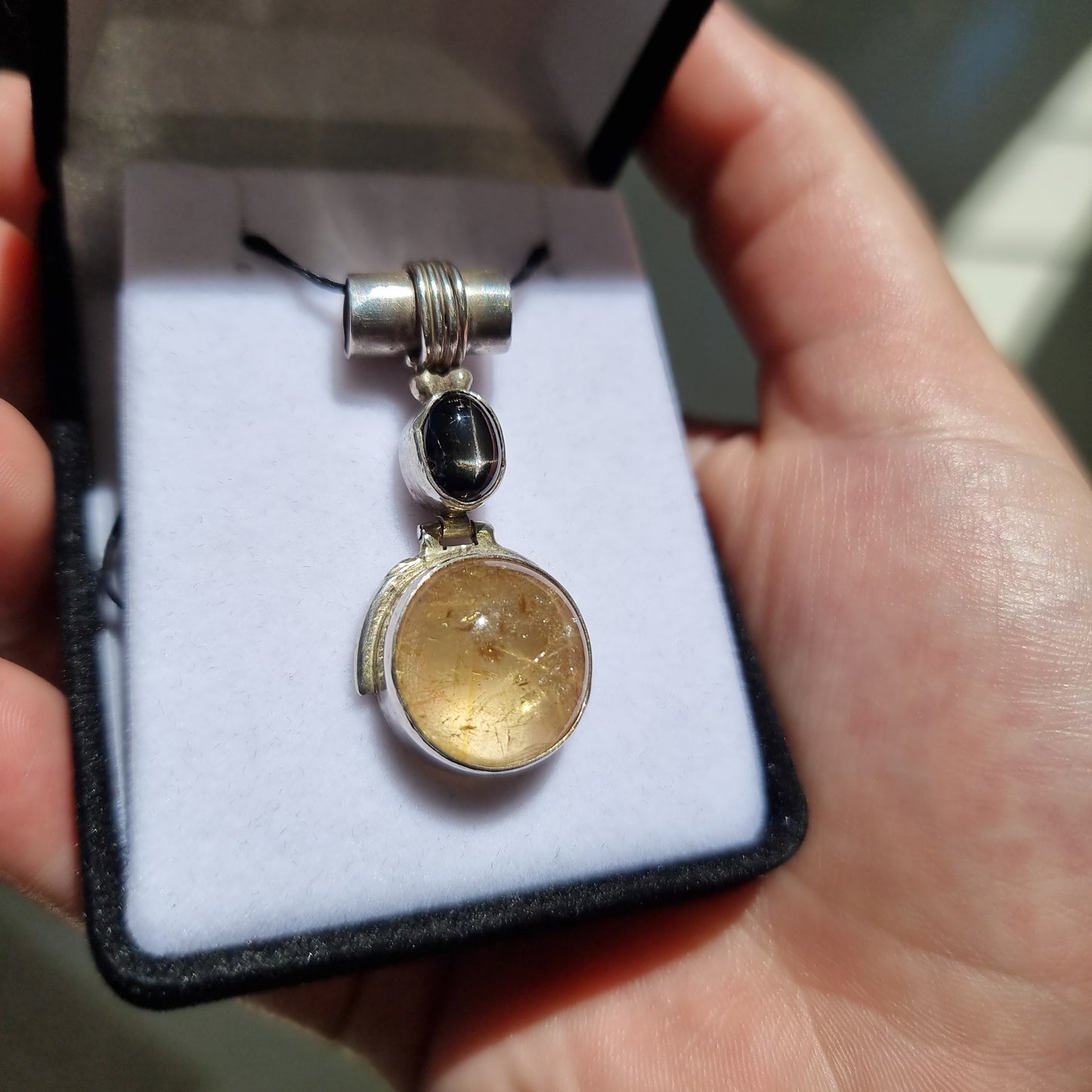 Rutilated quartz pendant - Rivendell Shop