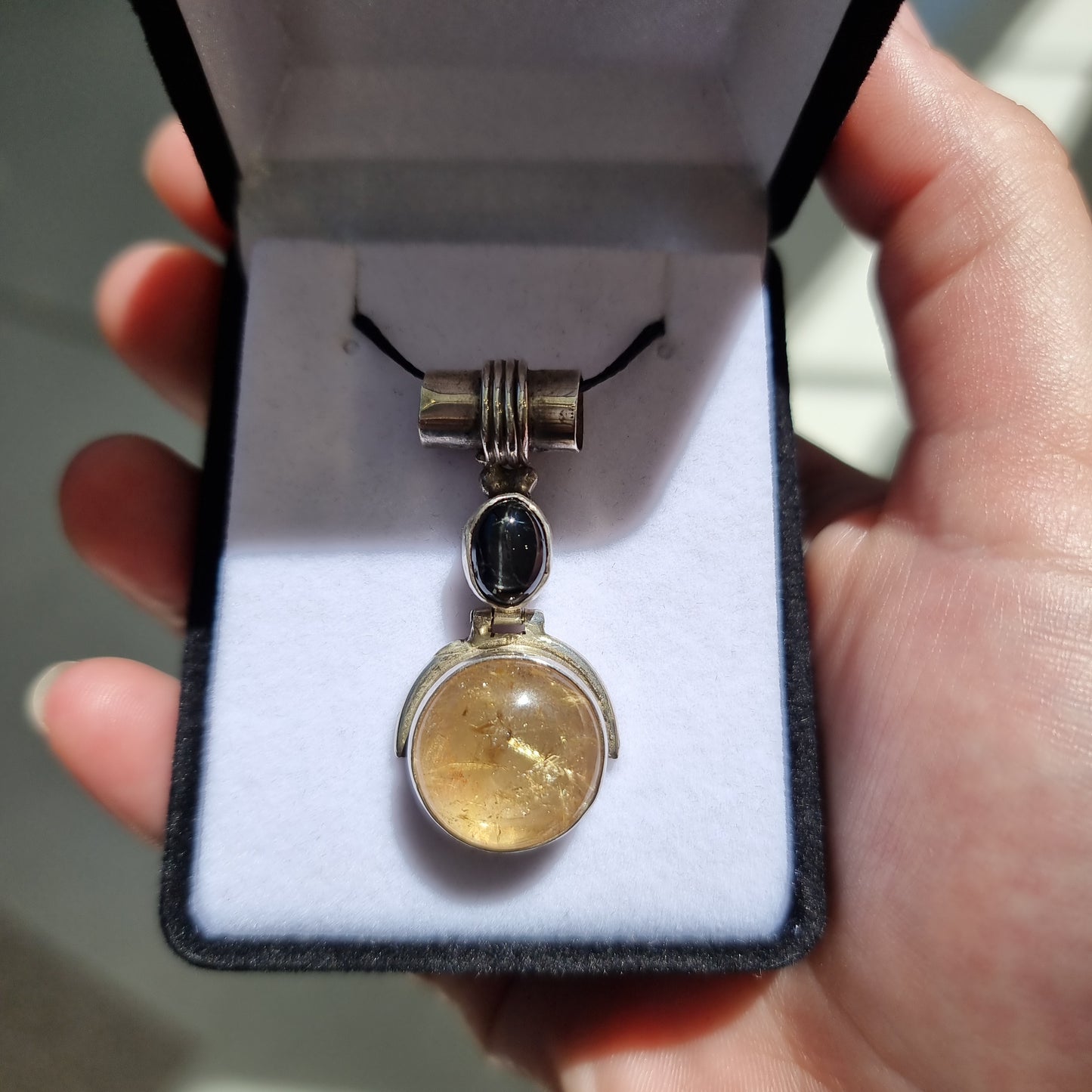 Rutilated quartz pendant - Rivendell Shop