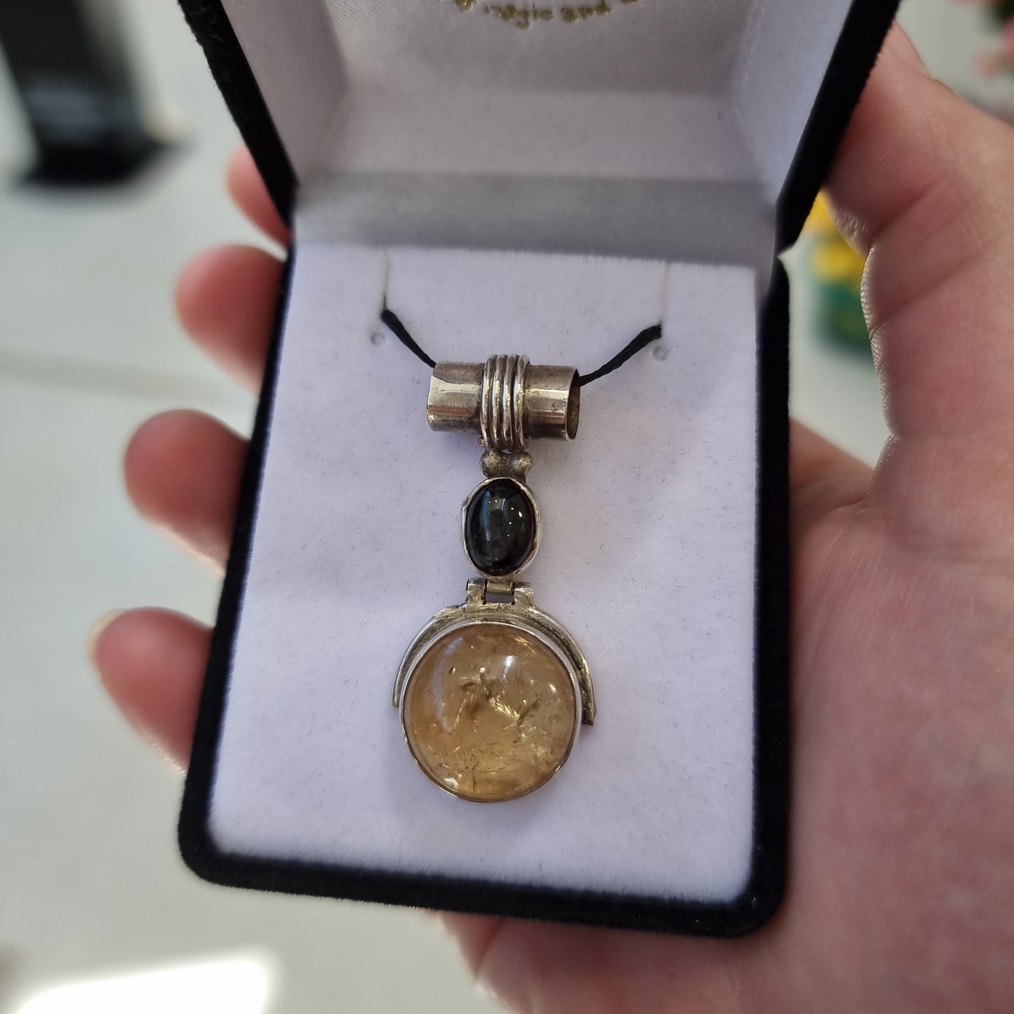 Rutilated quartz pendant - Rivendell Shop