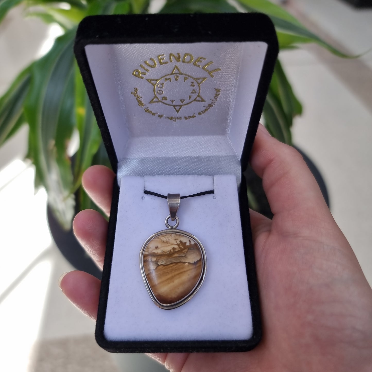 Petrified wood pendant - Rivendell Shop