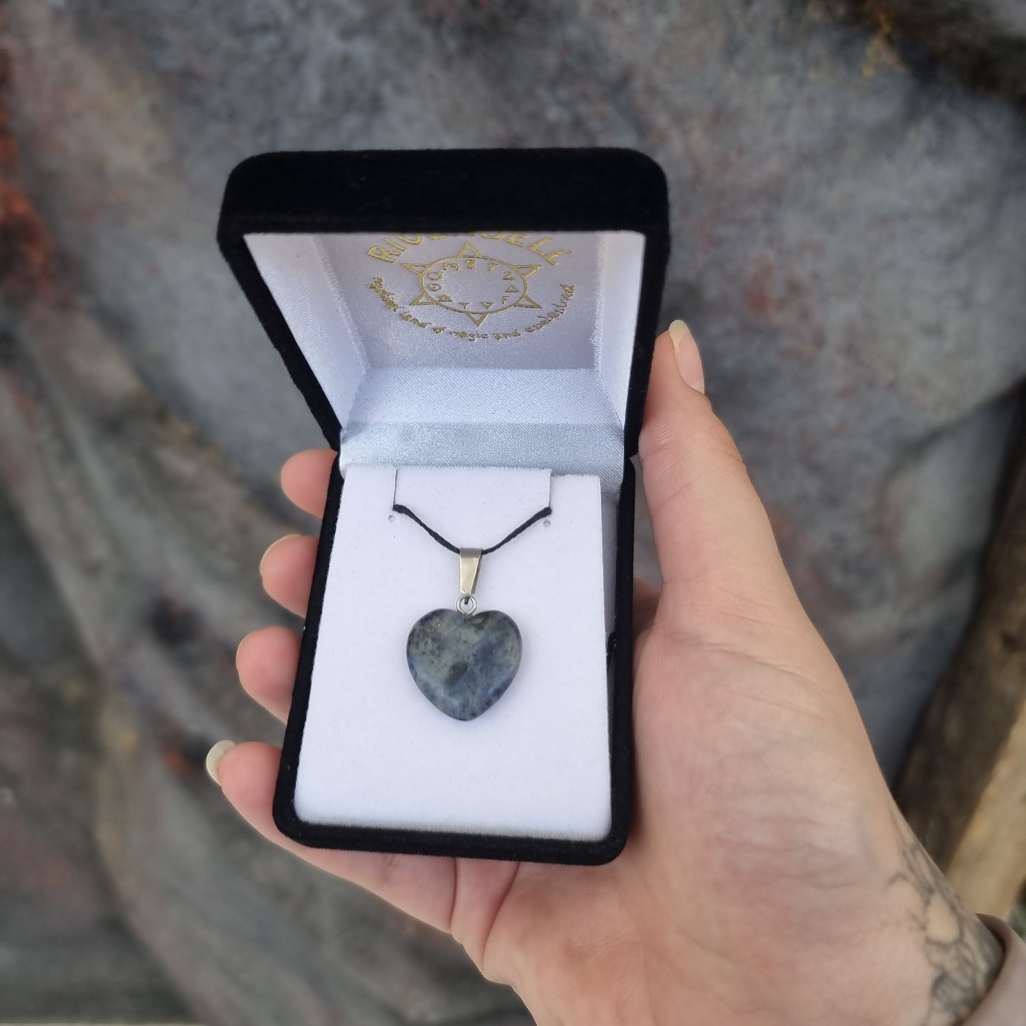 Sodalite heart pendant - Rivendell Shop