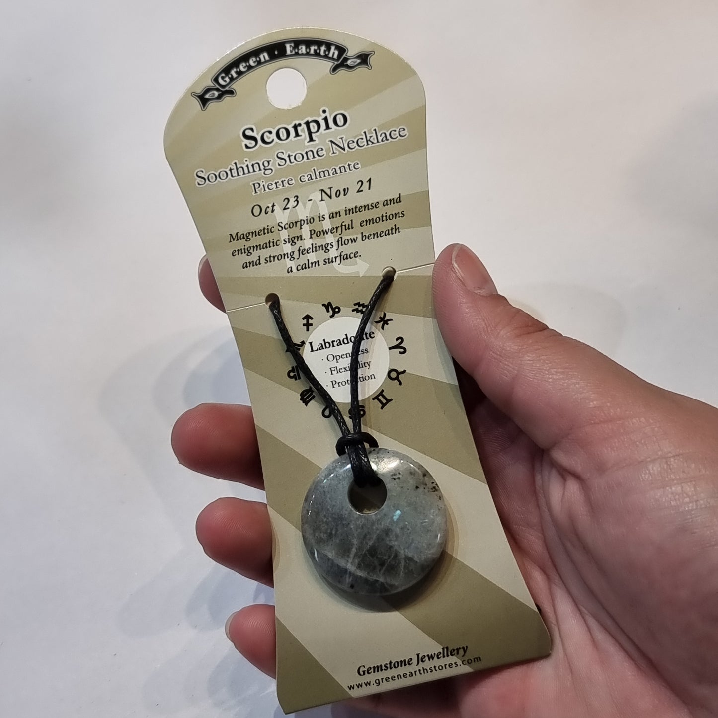 Labradorite zodiac pendant - Rivendell Shop