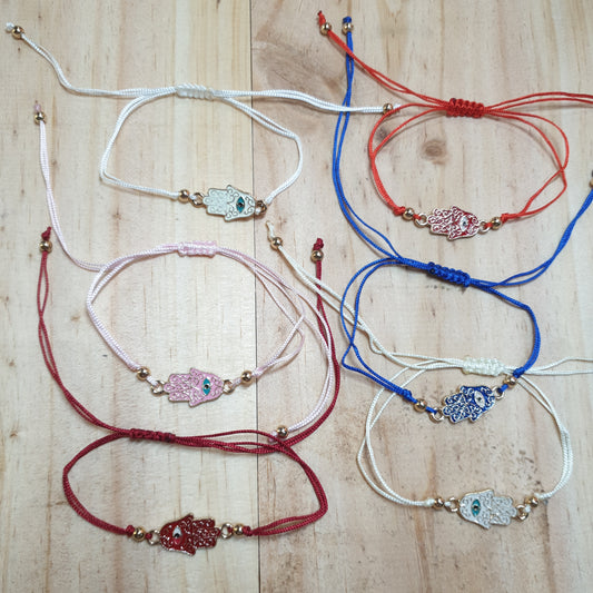 Evil Eye Hamsa Bracelet - Multi color - Rivendell Shop