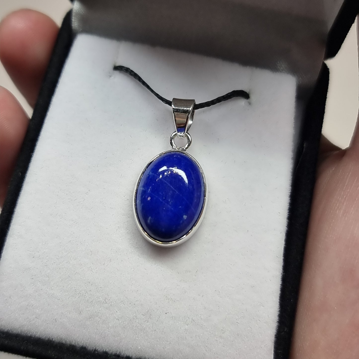 Lapis lazuli sterling silver pendant - Rivendell Shop