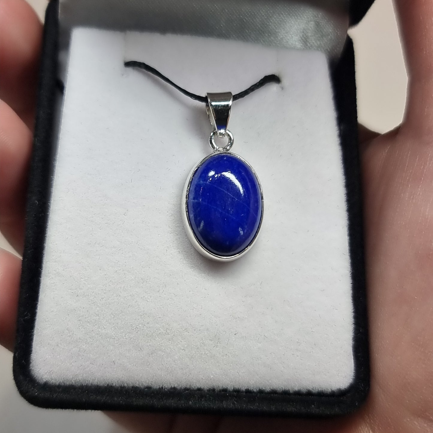 Lapis lazuli sterling silver pendant - Rivendell Shop