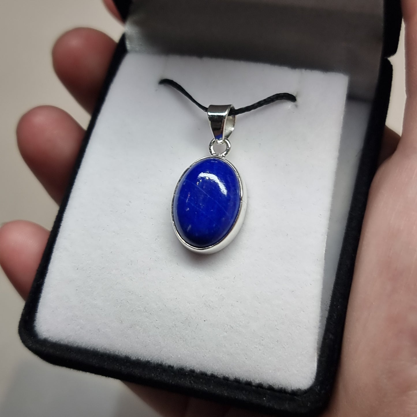 Lapis lazuli sterling silver pendant - Rivendell Shop
