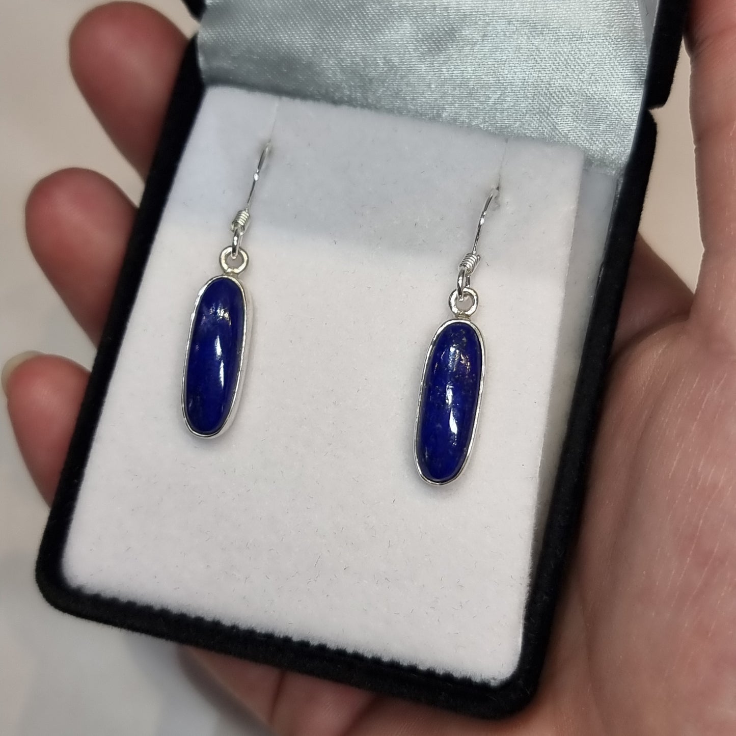 Lapis lazuli sterling silver earrings - Rivendell Shop