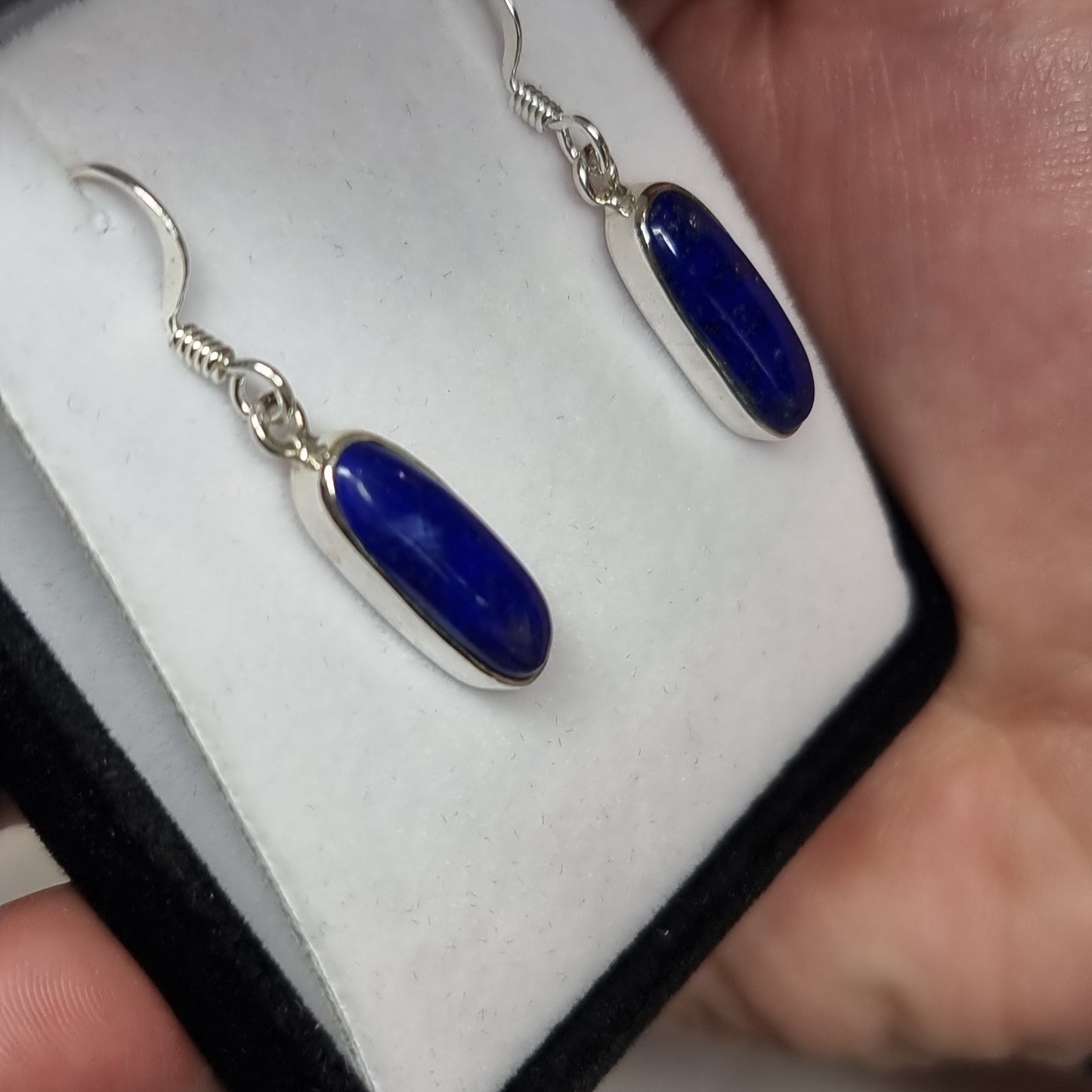 Lapis lazuli sterling silver earrings - Rivendell Shop