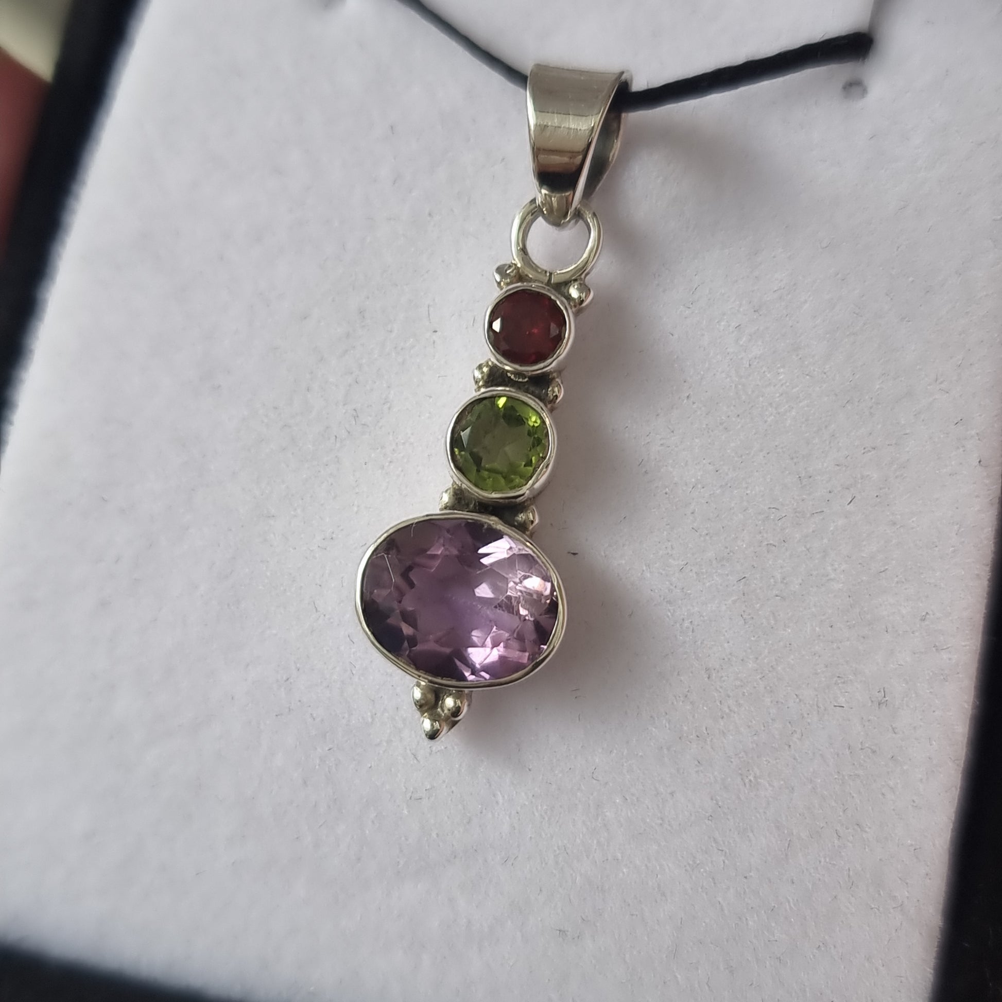 Amethyst/Peridot/Garnet pendant - Rivendell Shop