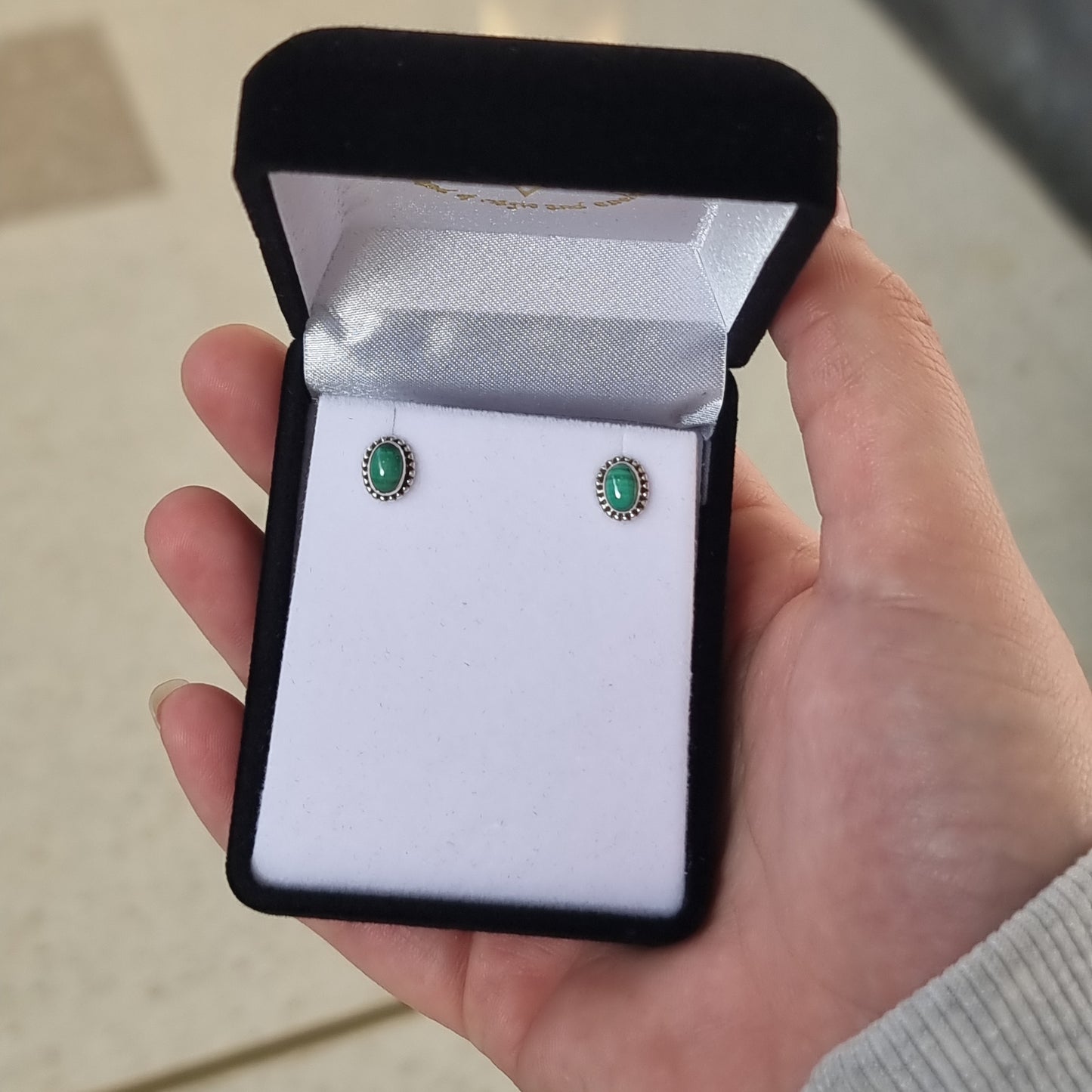 Malachite studs - Rivendell Shop