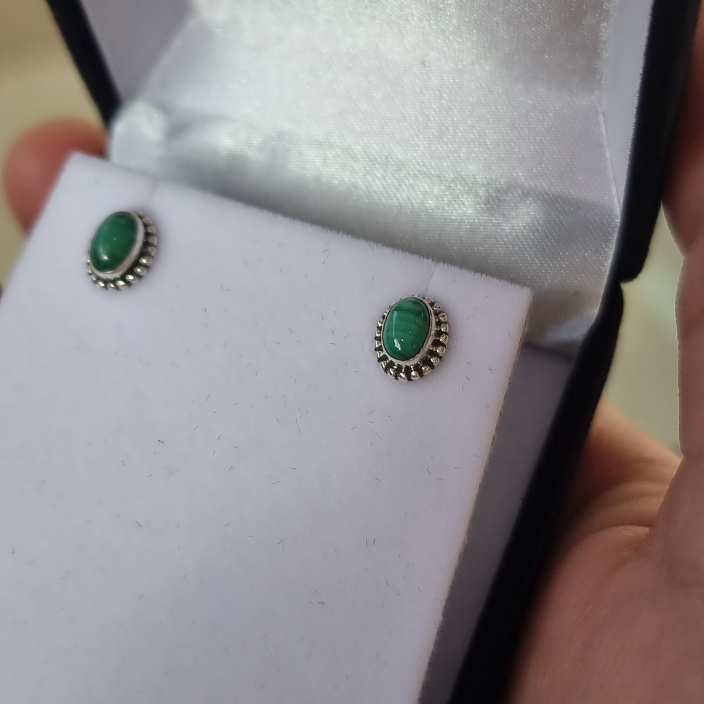 Malachite studs - Rivendell Shop