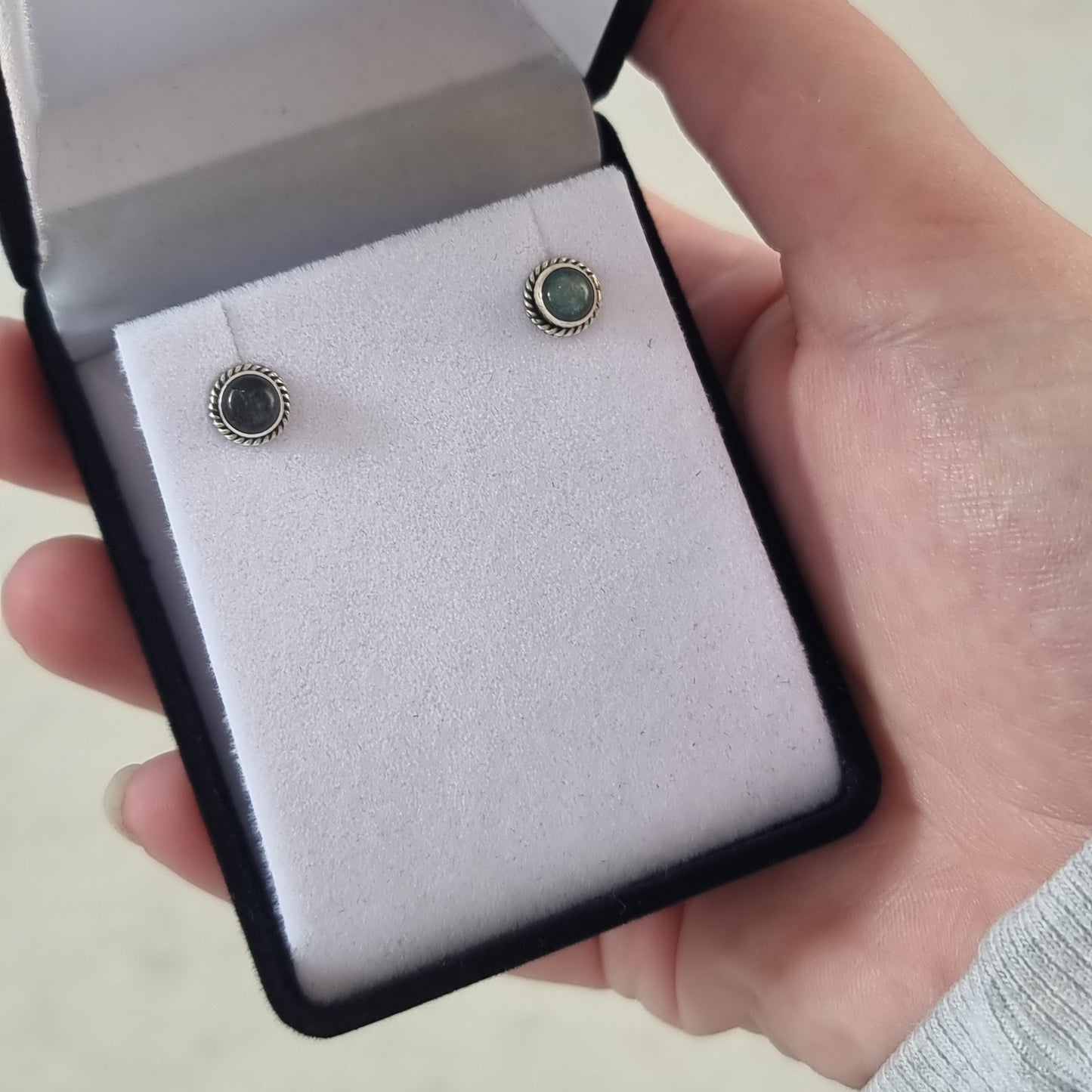 Labradorite studs - Rivendell Shop