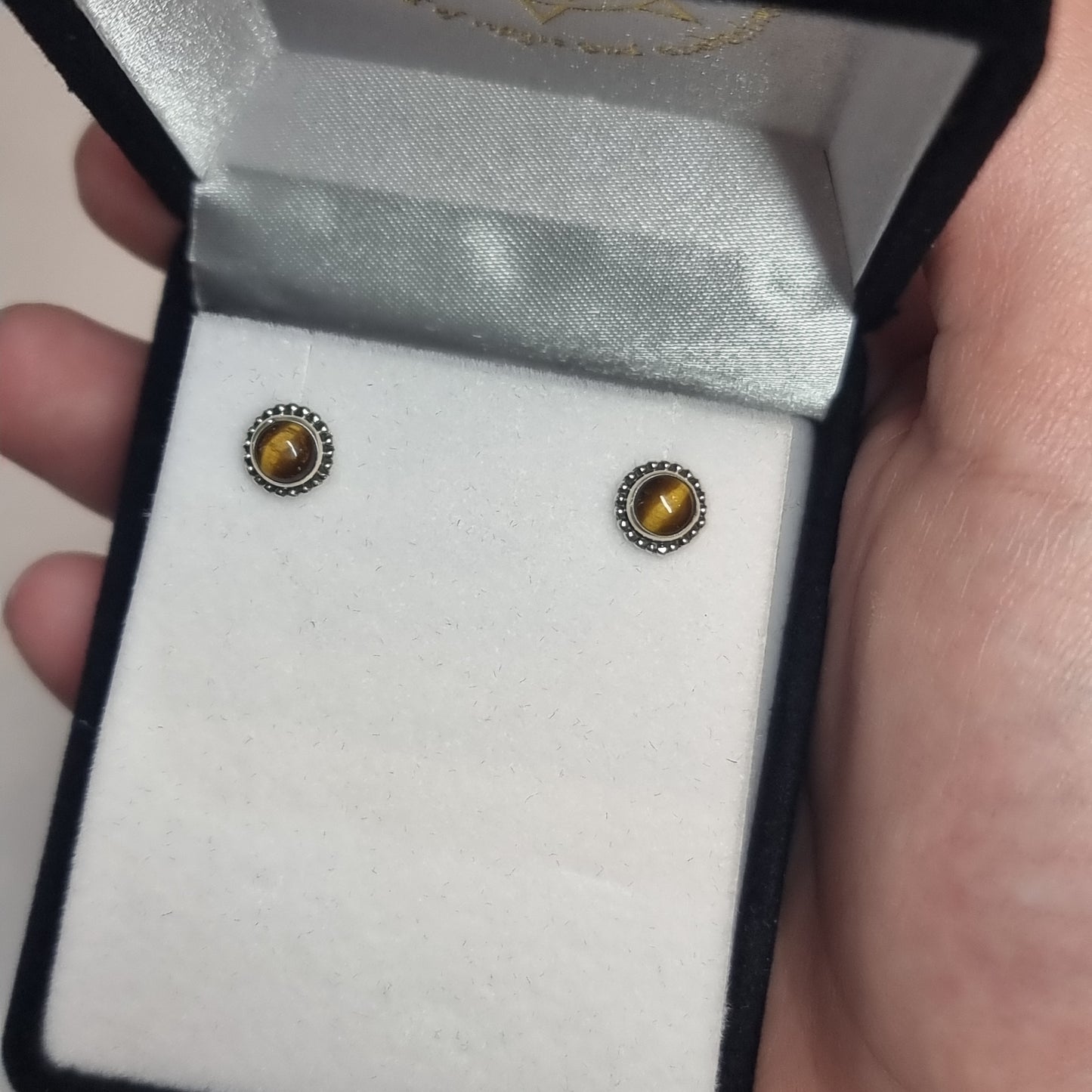 Tigers eye studs - Rivendell Shop