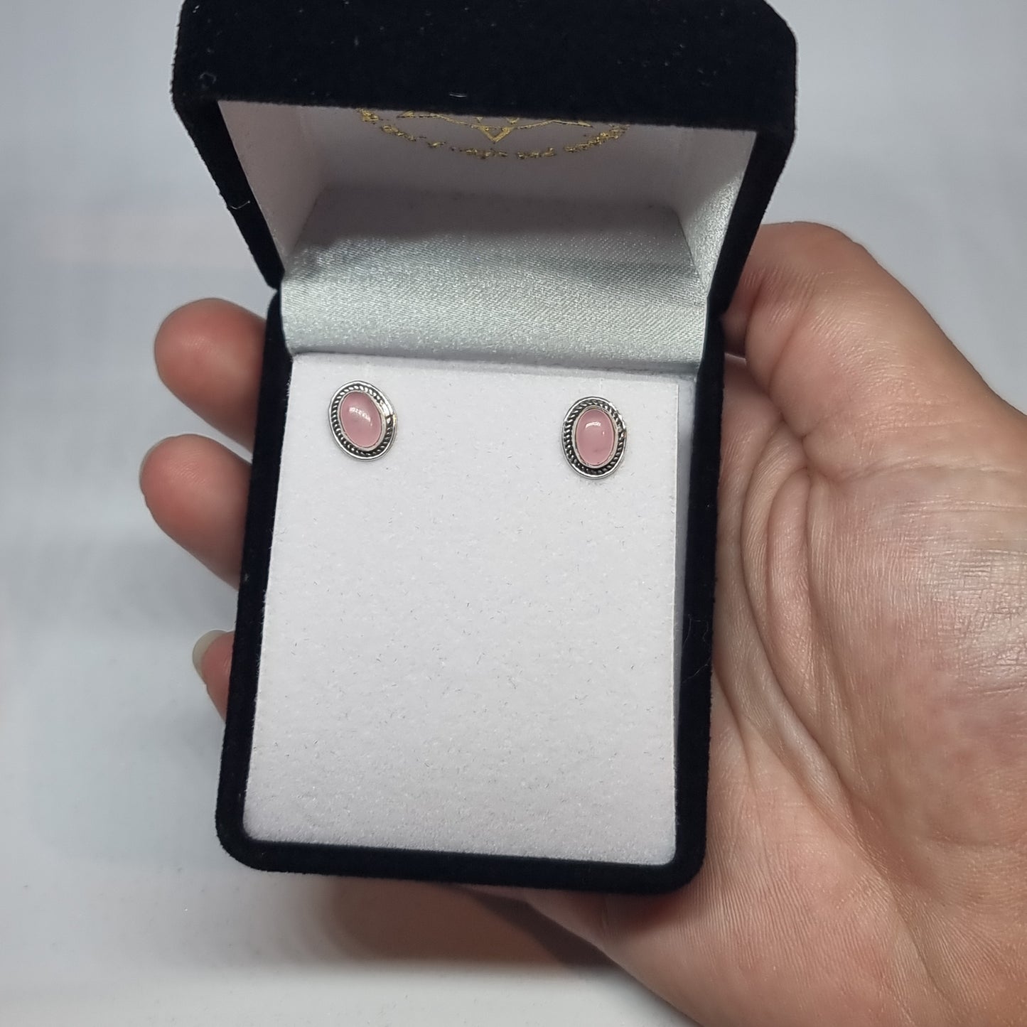 Rose quartz studs - Rivendell Shop