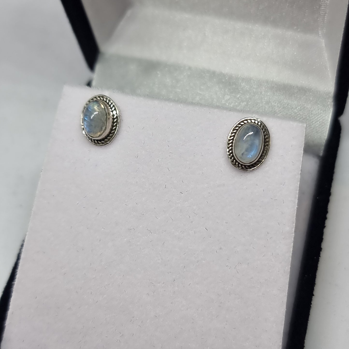 Moonstone studs - Rivendell Shop