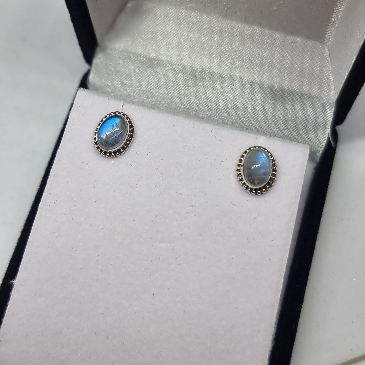 Moonstone studs - Rivendell Shop