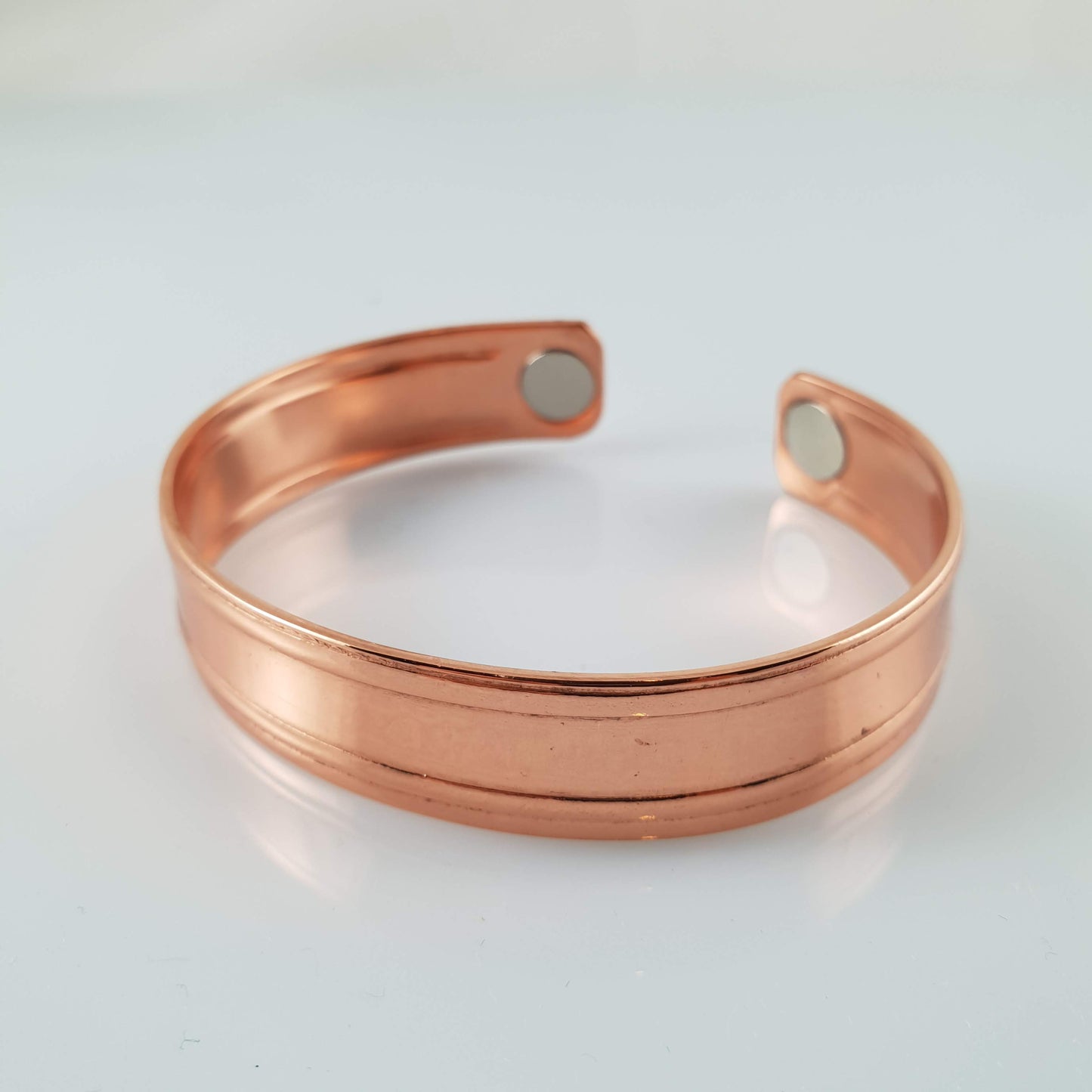 Handmade NZ Pure Copper Bracelet with Stripe - Rivendell Shop