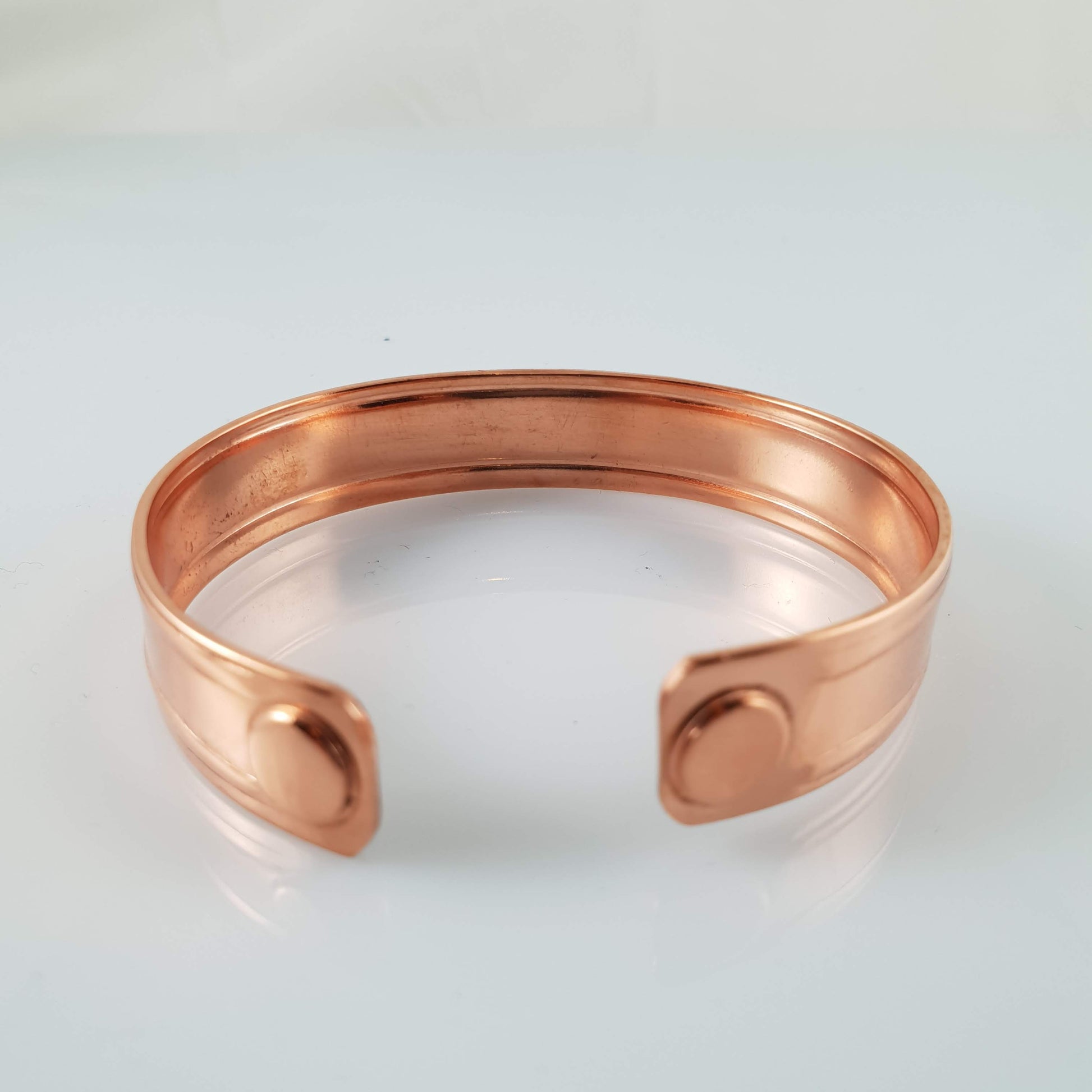 Handmade NZ Pure Copper Bracelet with Stripe - Rivendell Shop