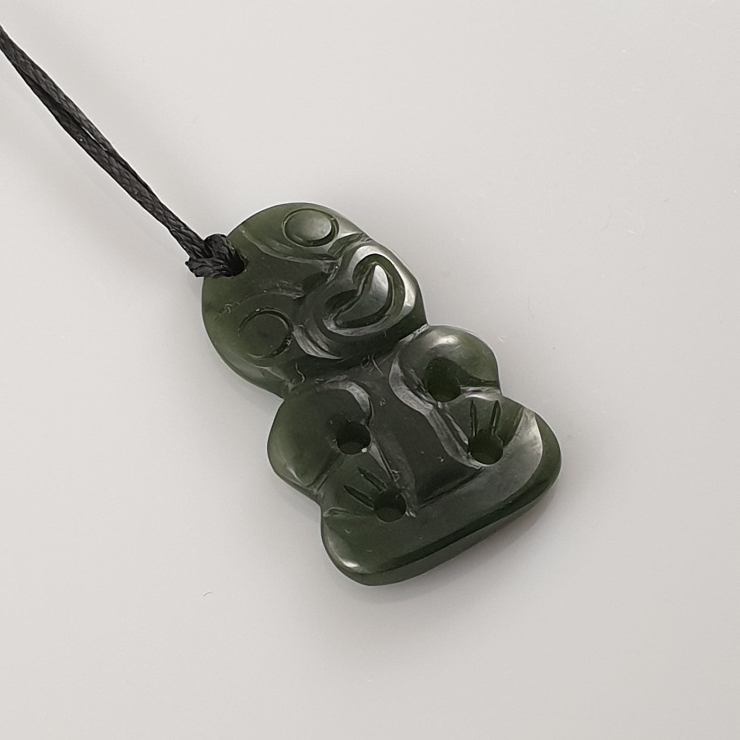 Greenstone Tiki Pendant 30x18mm - Rivendell Shop