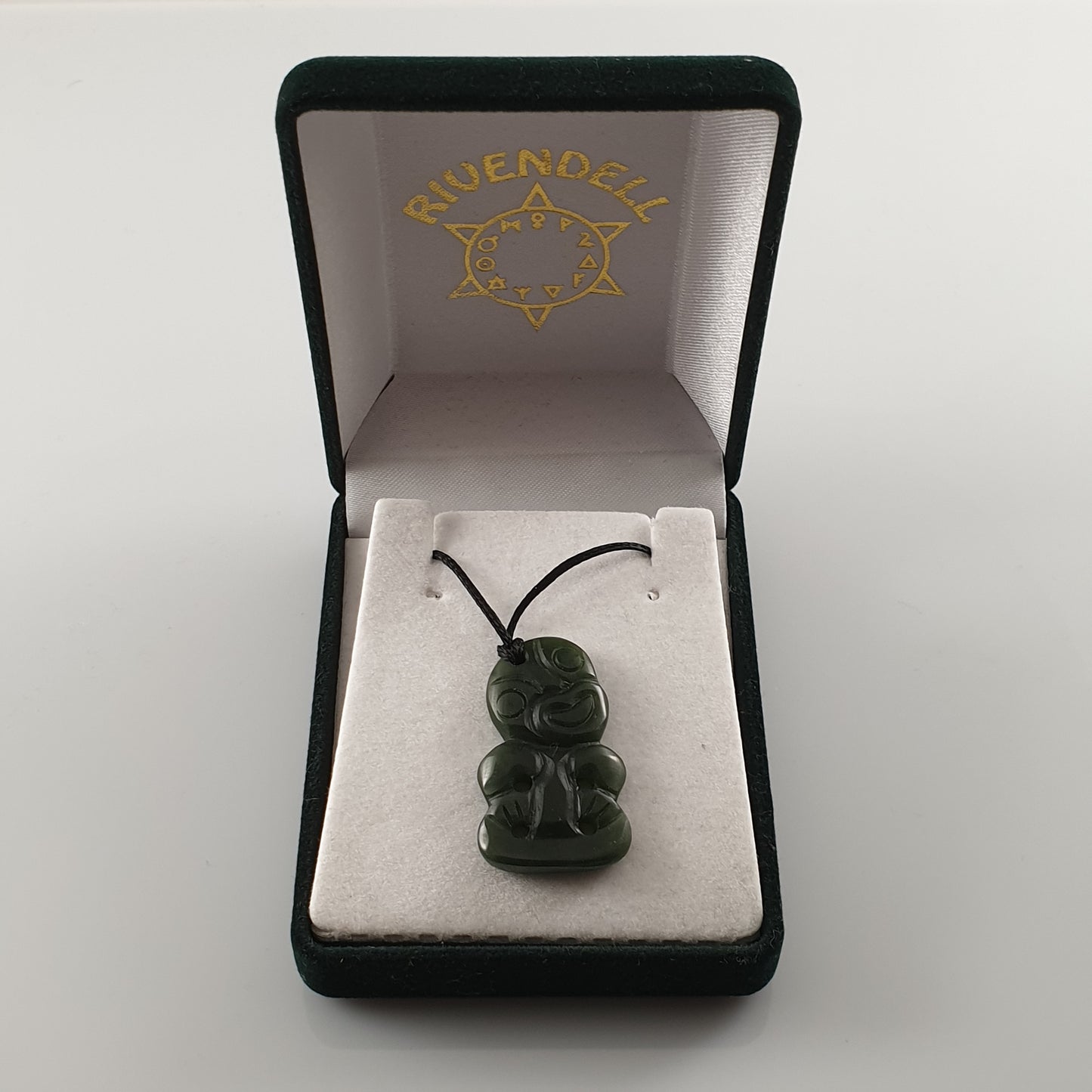 Greenstone Tiki Pendant 30x18mm - Rivendell Shop