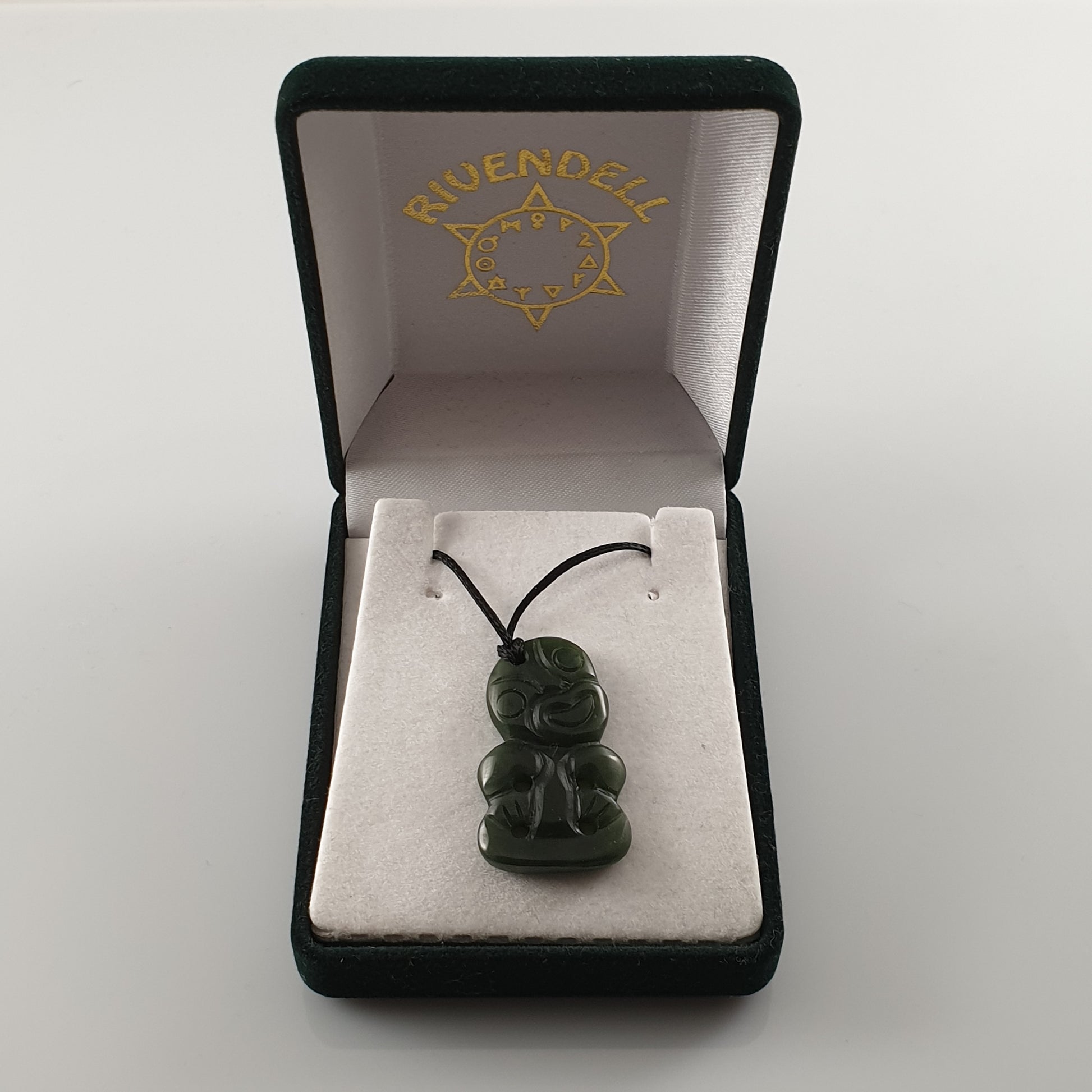 Greenstone Tiki Pendant 30x18mm - Rivendell Shop
