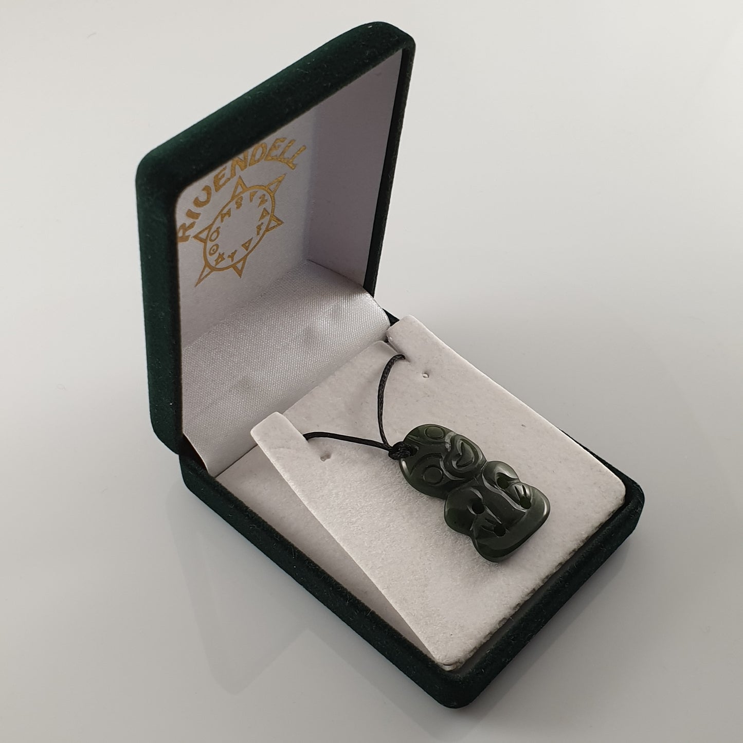 Greenstone Tiki Pendant 30x18mm - Rivendell Shop