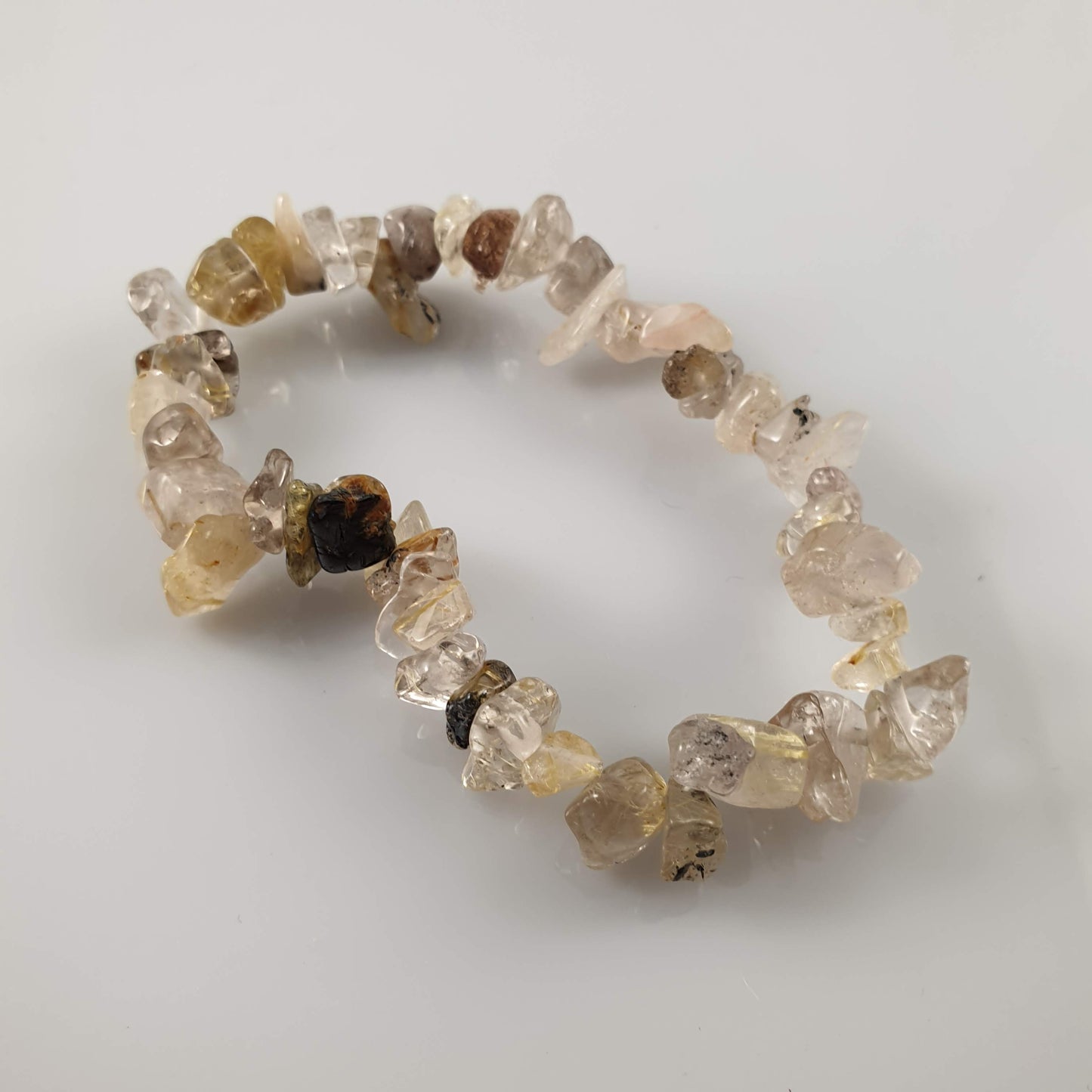 Rutilated Quartz Chip Crystal Bracelet - Rivendell Shop